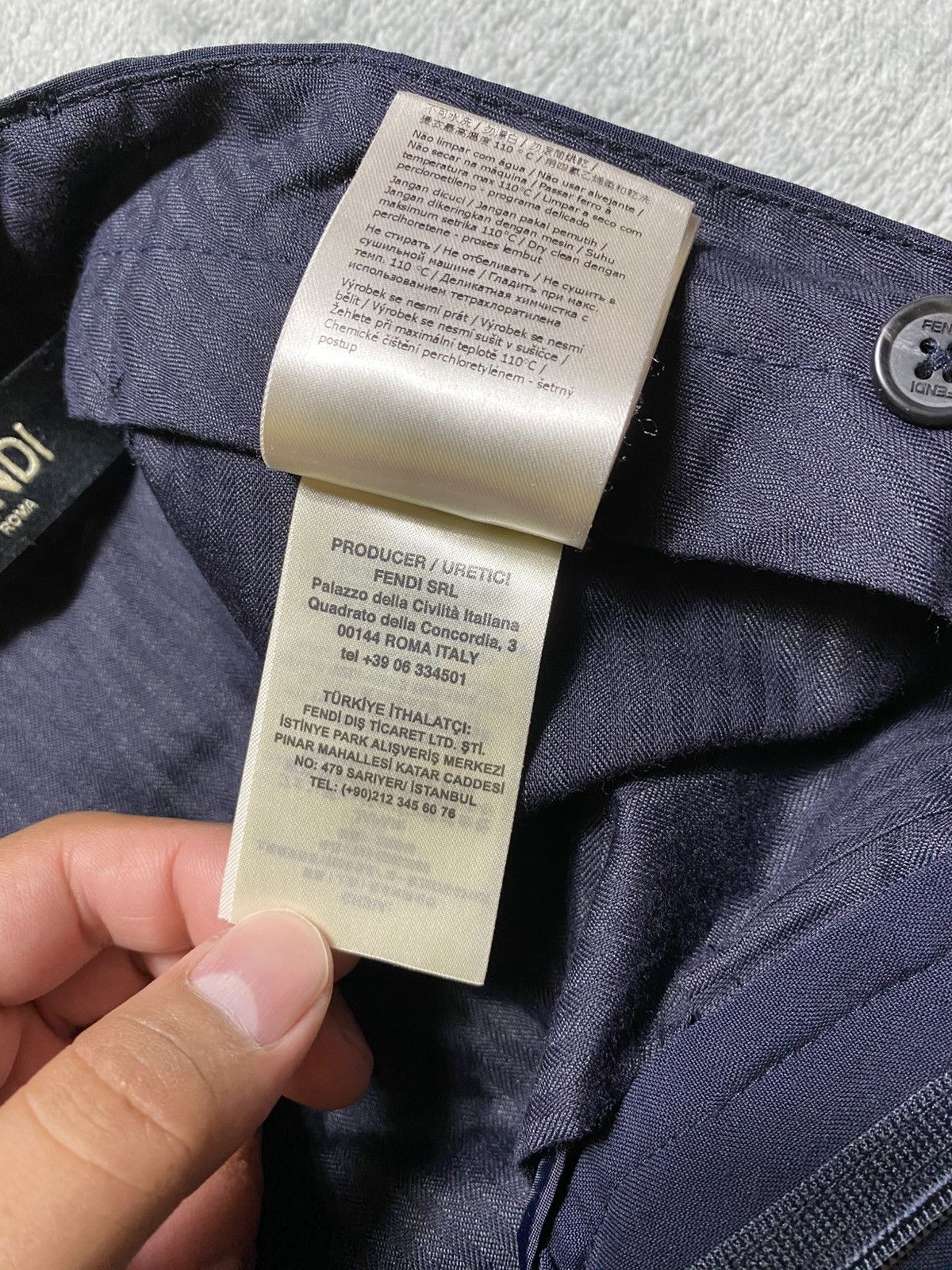 Fendi FENDI SUIT TROUSER POLY / WOOL Size 30" / US 8 / IT 44 - 11 Thumbnail