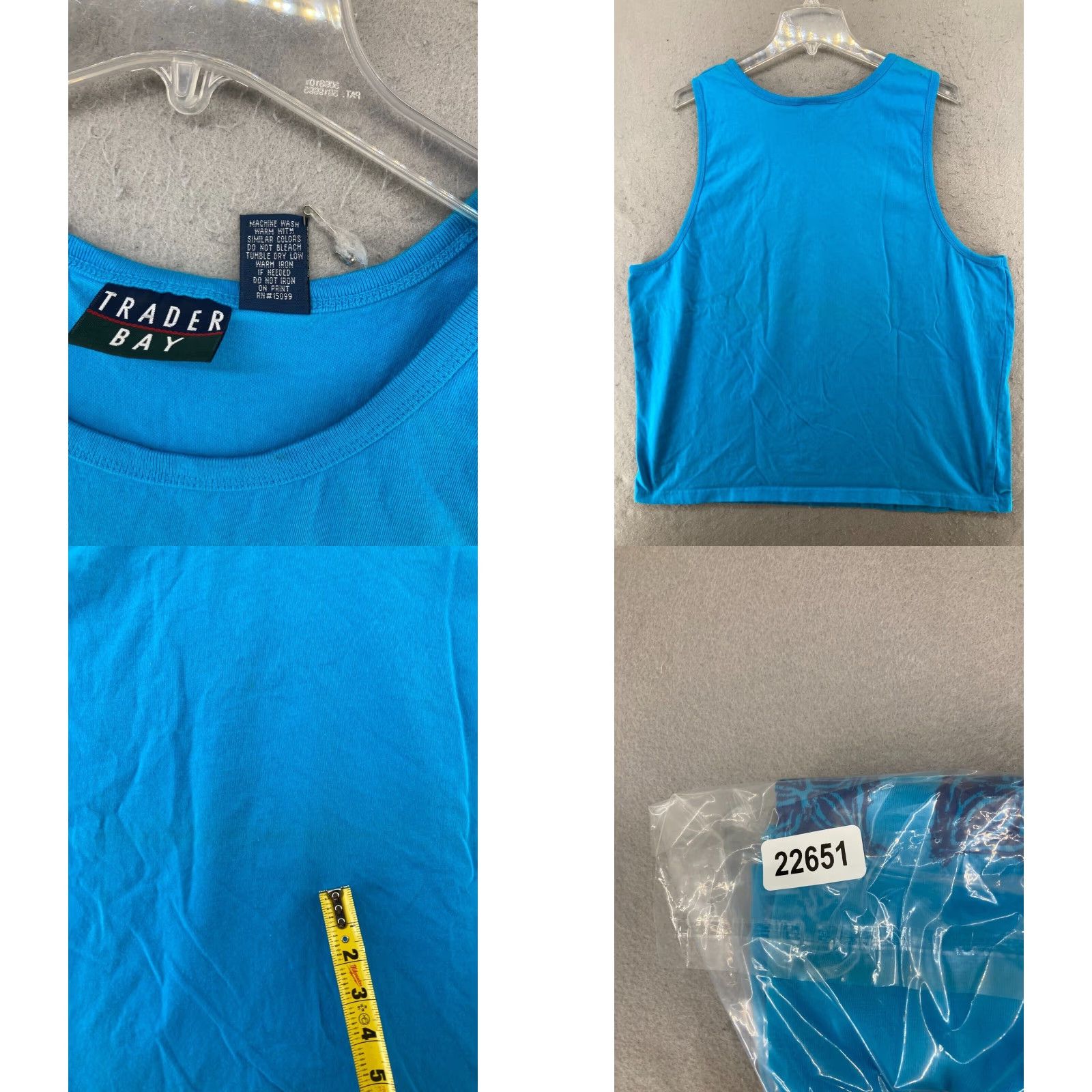 Vintage VINTAGE Trader Bay Tanktop XL Blue 80s 90s Mens Size US XL / EU 56 / 4 - 8 Thumbnail