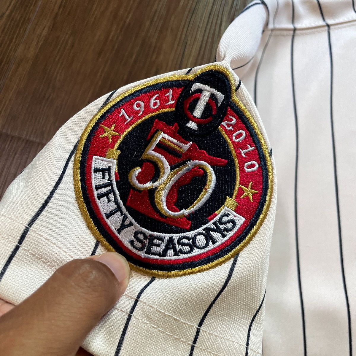 Majestic × Vintage 50th Anniversary Minnesota Twins x Majestic Pinstripe Jersey Size US XXL / EU 58 / 5 - 3 Thumbnail