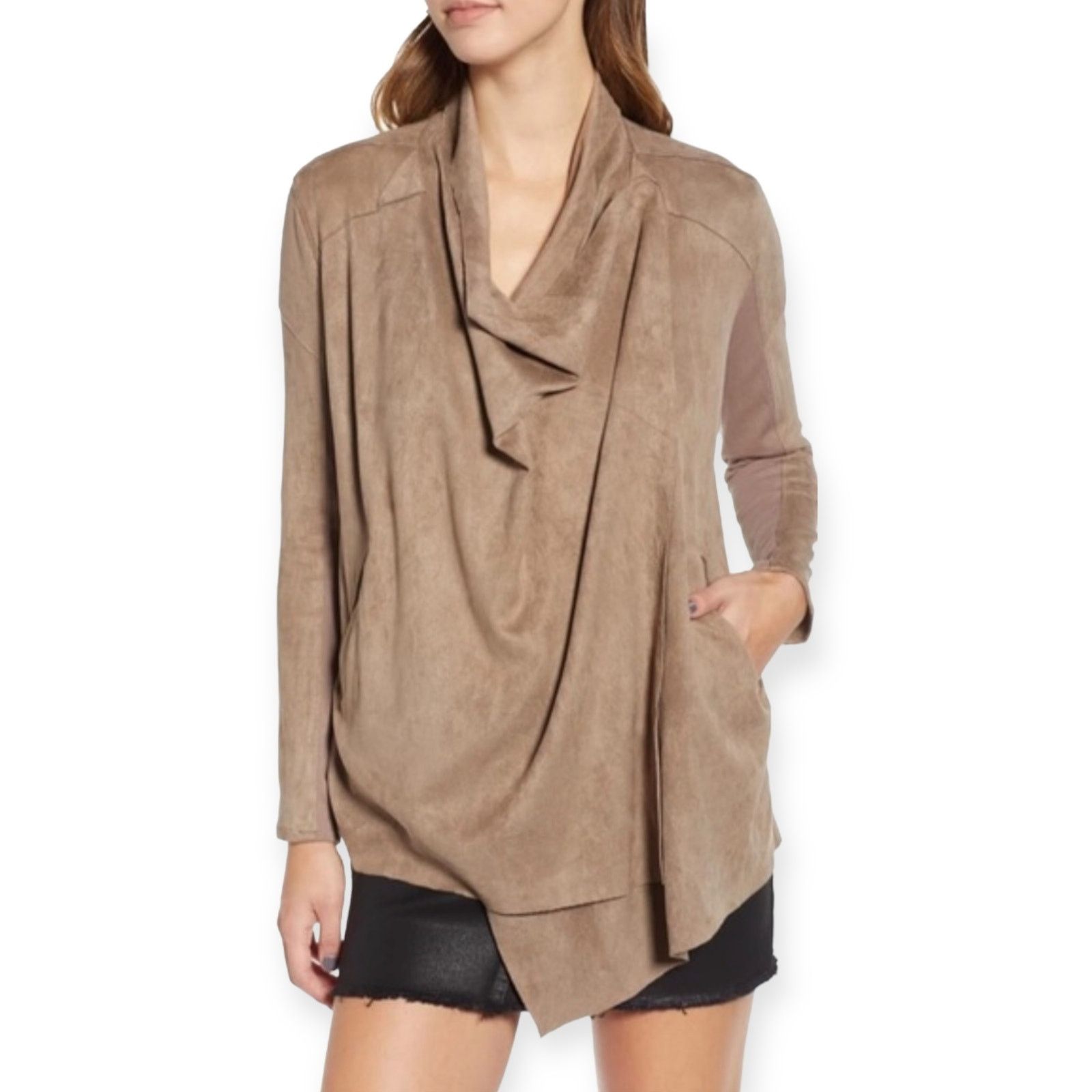 BLANKNYC BLANKNYC Cloud Nine Drape Jacket in Brown Size S / US 4 / IT 40 - 2 Thumbnail