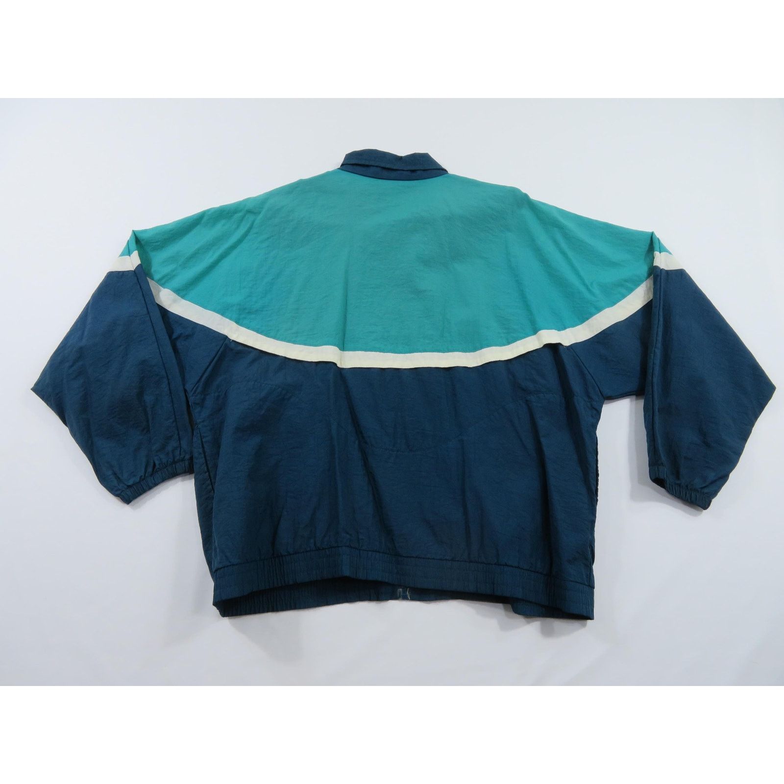 Reebok Reebok Windbreaker Blue Green White zip up Jacket Sz L 1990s Size US L / EU 52-54 / 3 - 2 Thumbnail