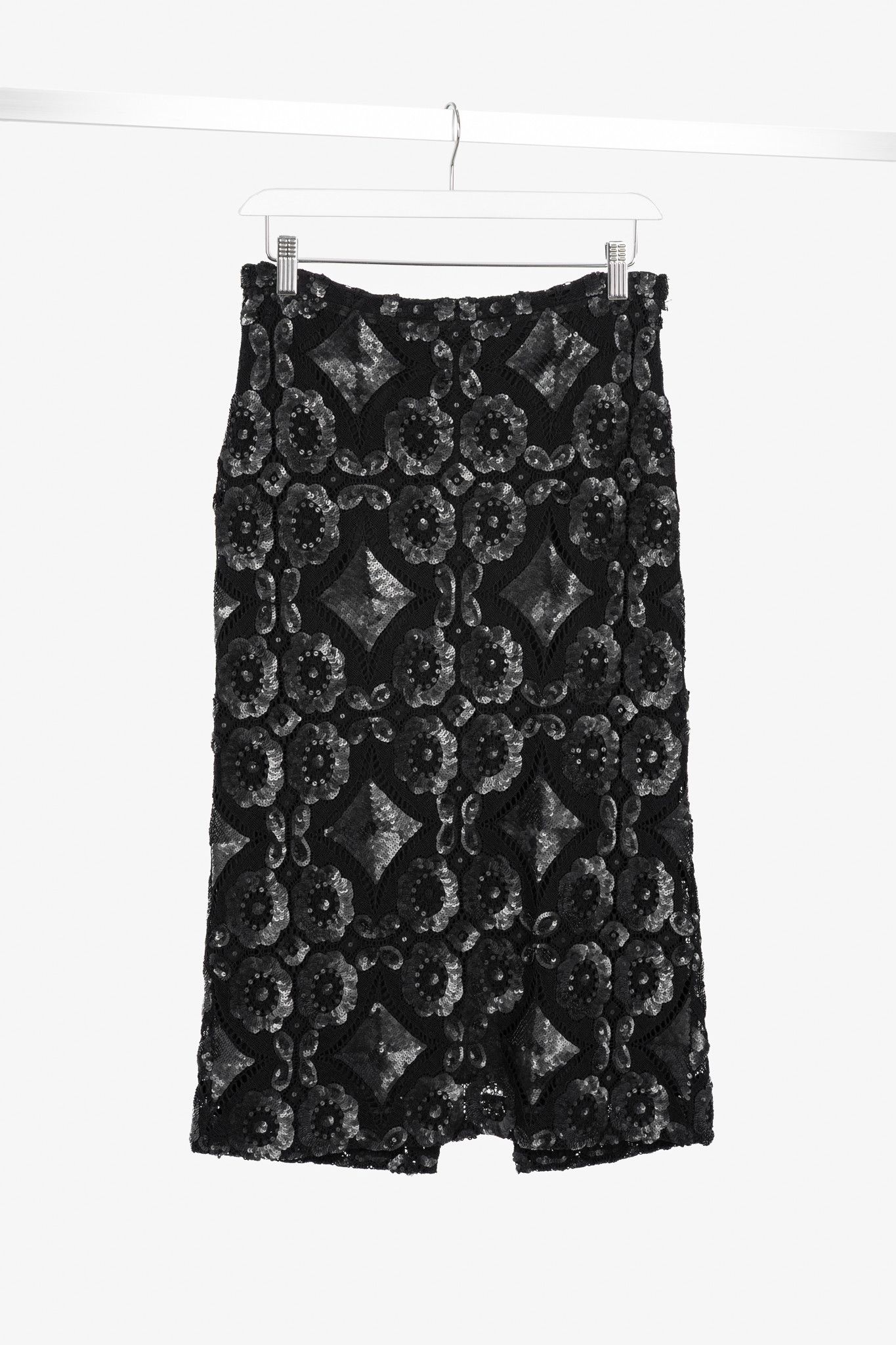 Burberry Prorsum Burberry Prorsum R14 Sequin Detail English Lace Pencil Skirt Size 32" / US 10 / IT 46 - 1 Thumbnail