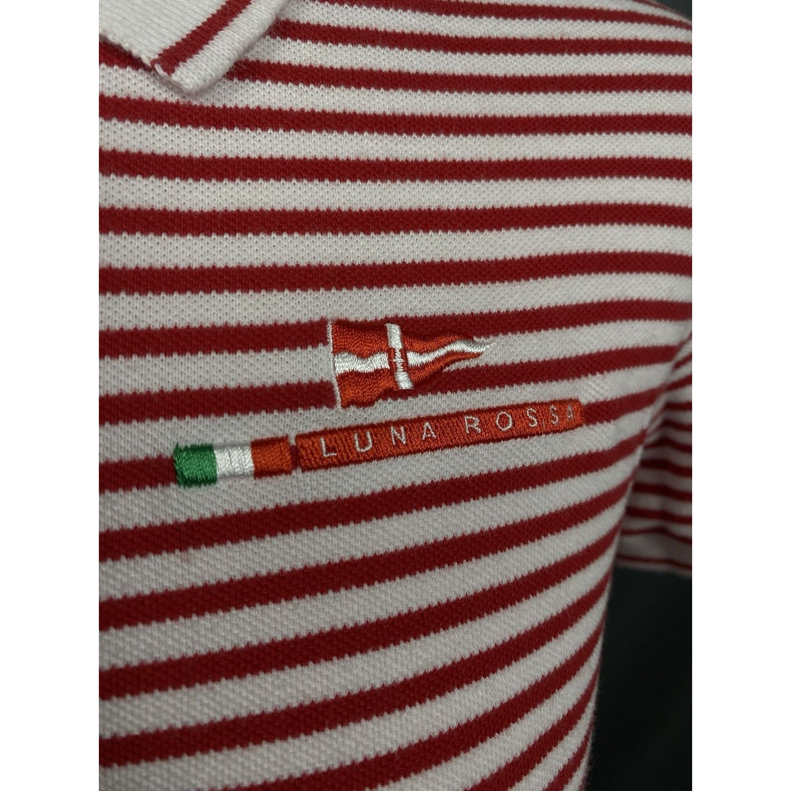 Prada Prada Luna Rossa Women's White Red Striped Polo T-Shirt Size Size XL / US 12-14 / IT 48-50 - 9 Thumbnail