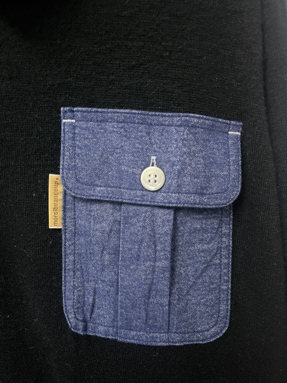 Issey Miyake Mercibeaucoup Issey Miyake Denim Back Hooded Sweatshirt Size US L / EU 52-54 / 3 - 5 Thumbnail