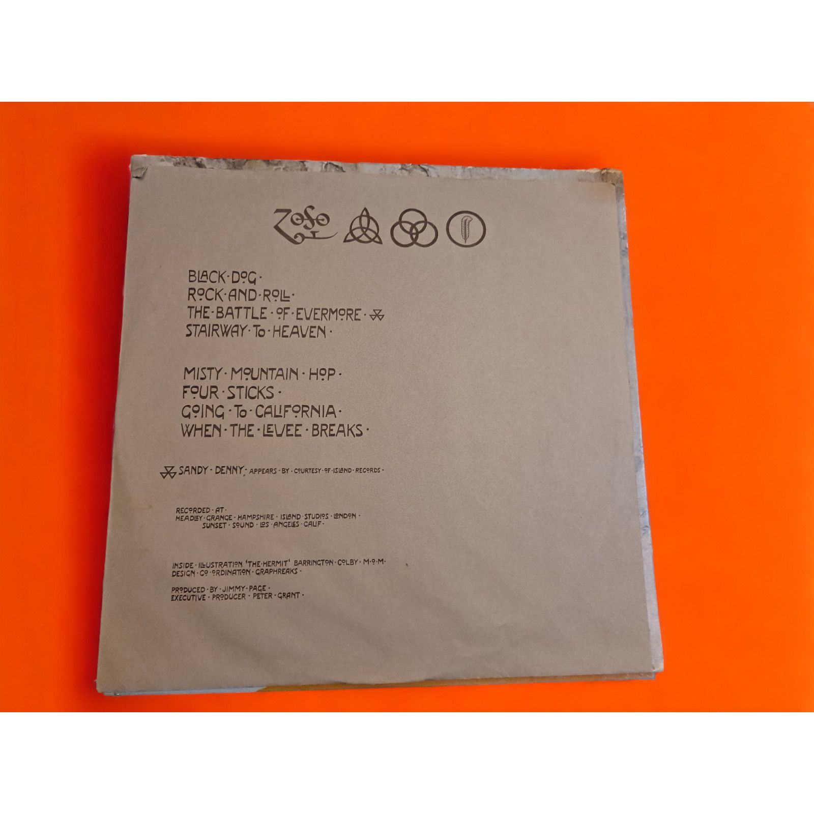 Other LED ZEPPELIN - Untitled Album-(IV)- ZOSO LP 1977 Gatefold Vi Size ONE SIZE - 3 Thumbnail