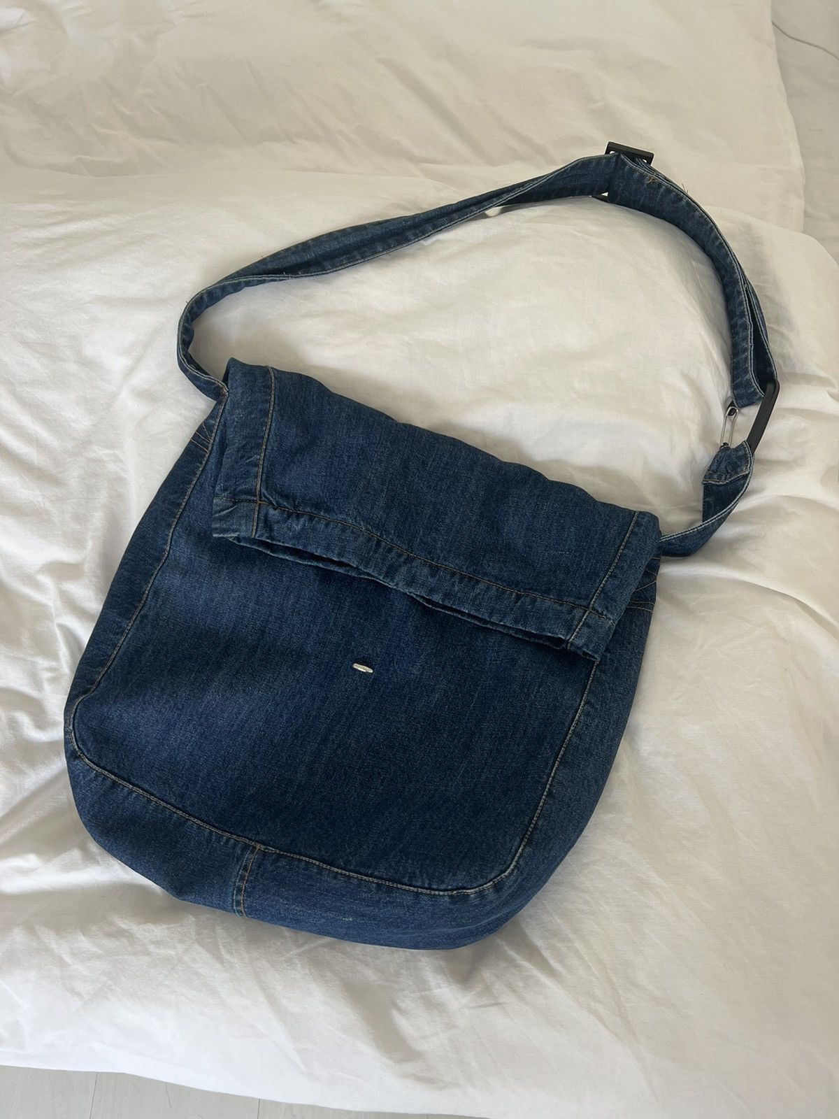 Our Legacy Our Legacy Sling Bag Shoulder bag messenger Mid wash Denim Size ONE SIZE - 4 Thumbnail