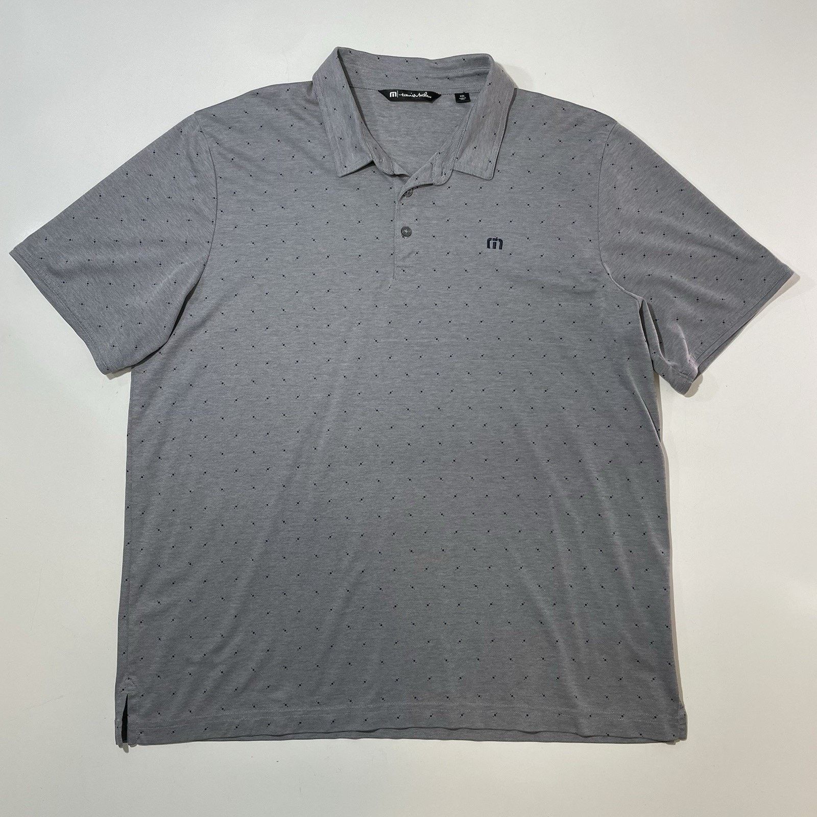 TravisMathew Travis Mathew Golf Polo Shirt Men’s XXL 2XL Gray Geometric Size US XXL / EU 58 / 5 - 1 Thumbnail