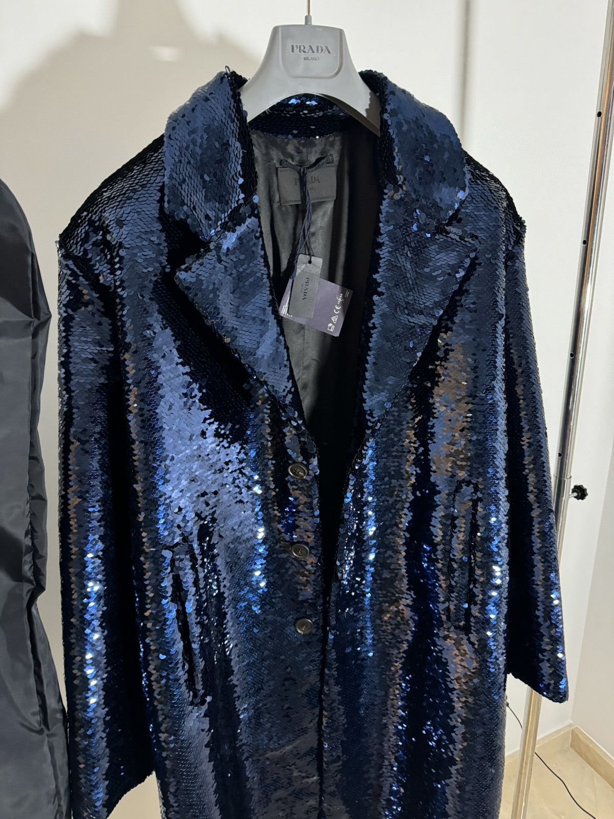 Prada 8200€ Prada BNWT men’s Sequin Cappotto Paillettes coat 48 M Size US M / EU 48-50 / 2 - 4 Thumbnail