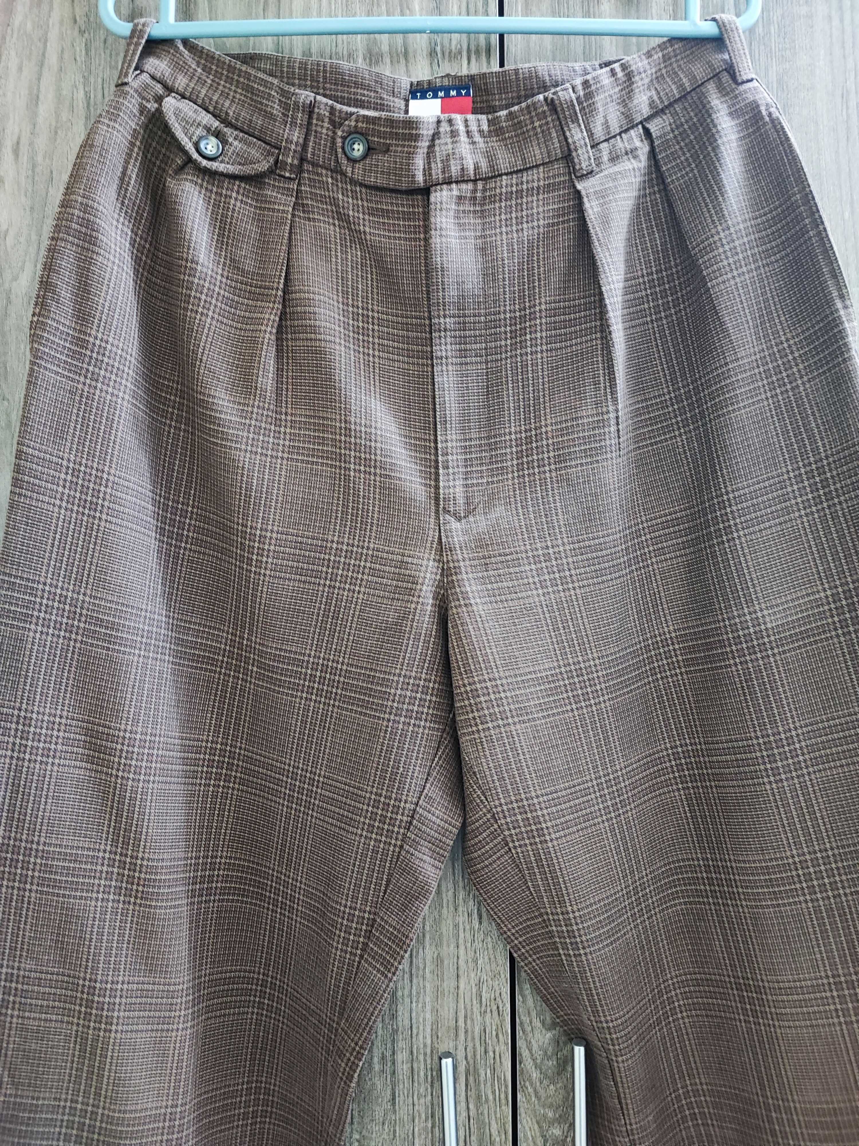 Tommy Hilfiger × Vintage Rare!! Vintage 90's Men Tartan / Plaid Pants Size US 32 / EU 48 - 2 Thumbnail