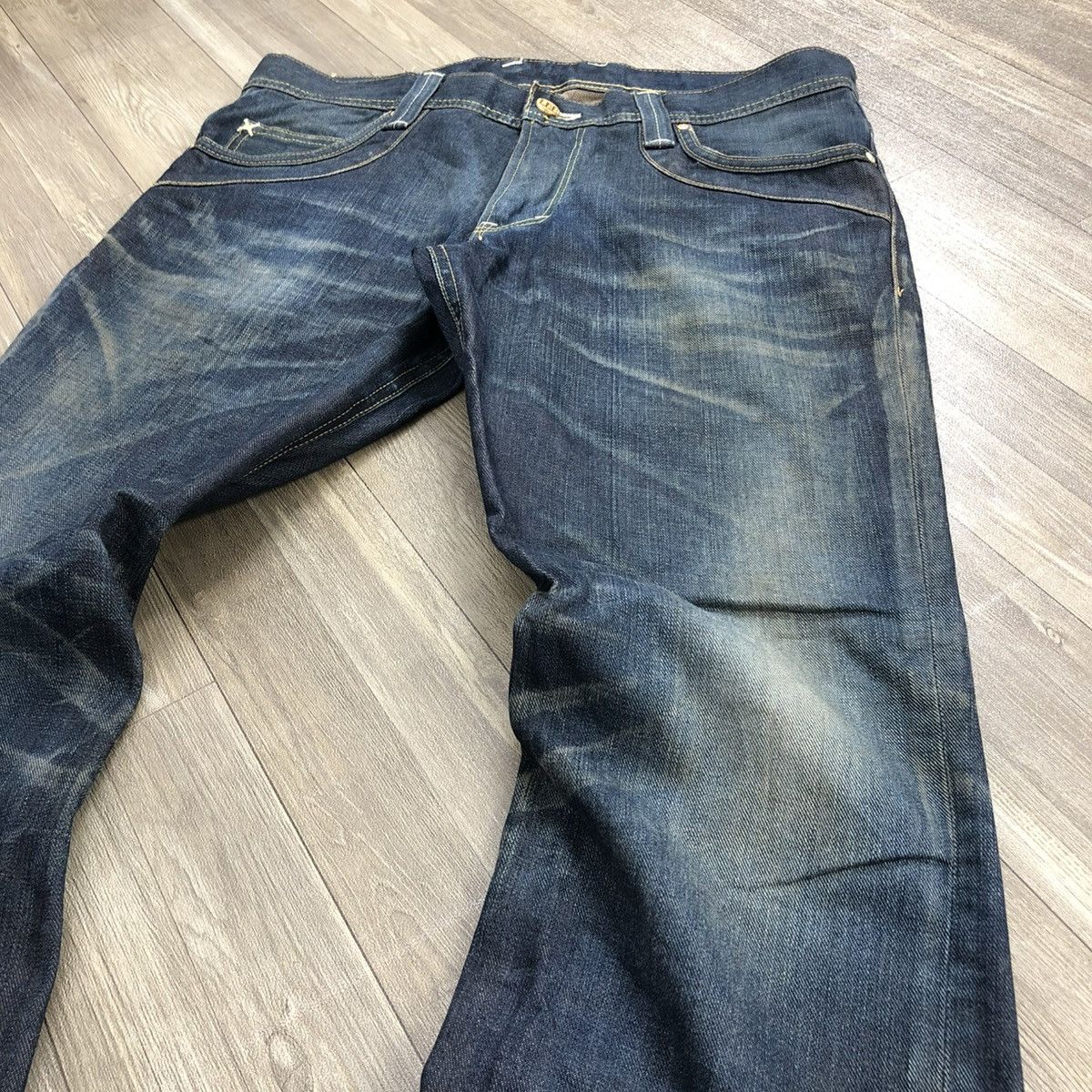 If Six Was Nine × Le Grande Bleu (L.G.B.) × Lee 1990s LEE Faded Bootcut Flared Jeans Size US 37 - 5 Thumbnail