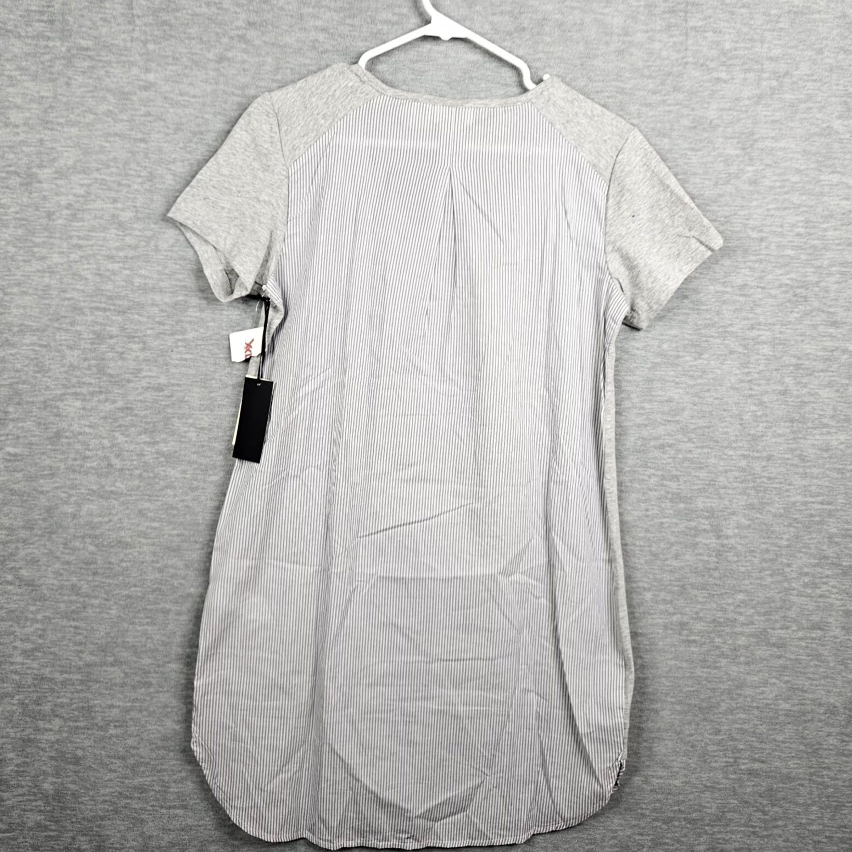 Vintage VINTAGE not MAX STUDIO Sleepwear Women's Gray White Stripes Short Sleeve Dress Size S NEW Size 28" / US 6 / IT 42 - 2 Thumbnail