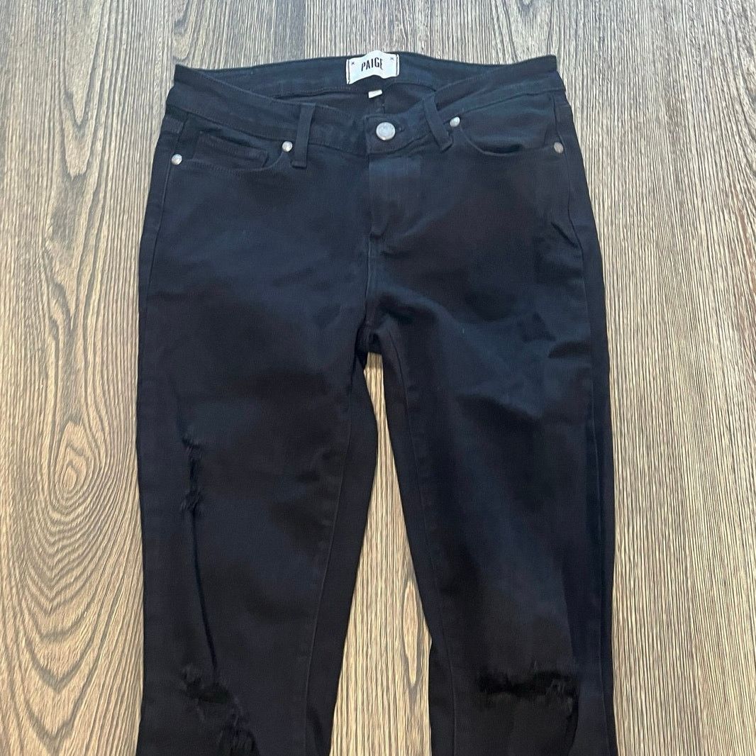 Paige Paige Verdugo Ultra Skinny Jeans Mid-Rise Black Size 28 Size 28" / US 6 / IT 42 - 5 Thumbnail