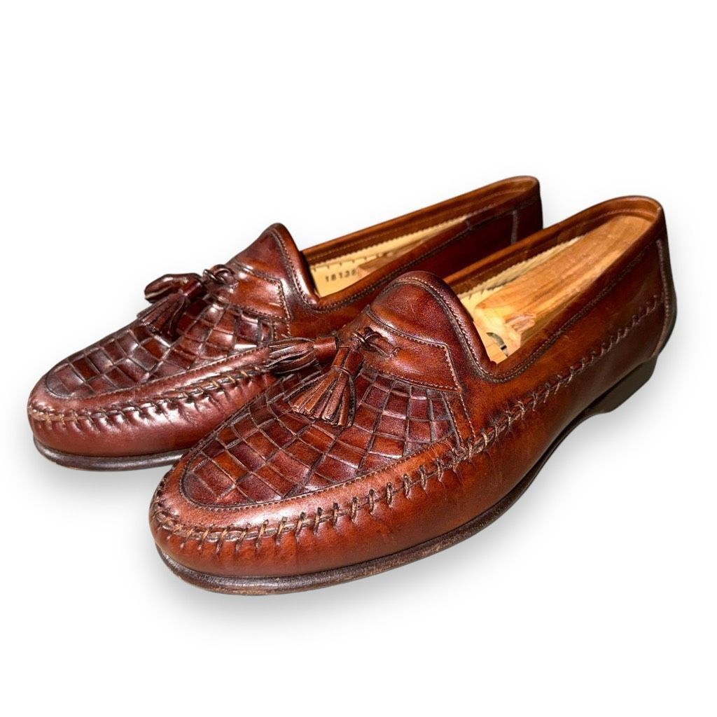 Santoni Santoni Saddle Brown Handmade in Italy Woven Loafers Size 8 Size US 8 / EU 41 - 3 Thumbnail