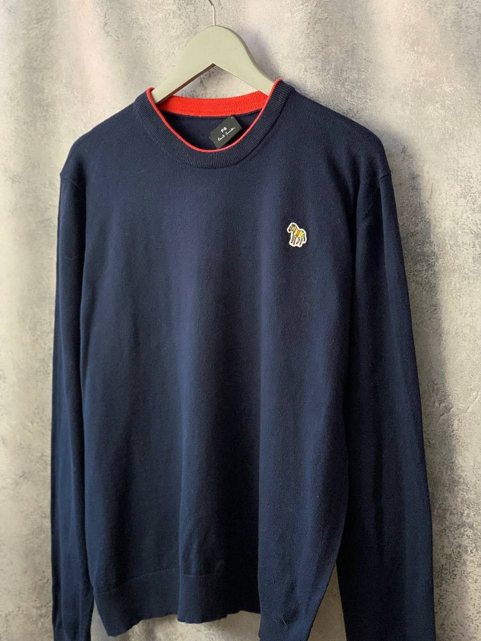 Paul Smith Paul Smith Zebra Sweater Navy Cotton Crew Neck Sweatshirt Size US L / EU 52-54 / 3 - 2 Thumbnail