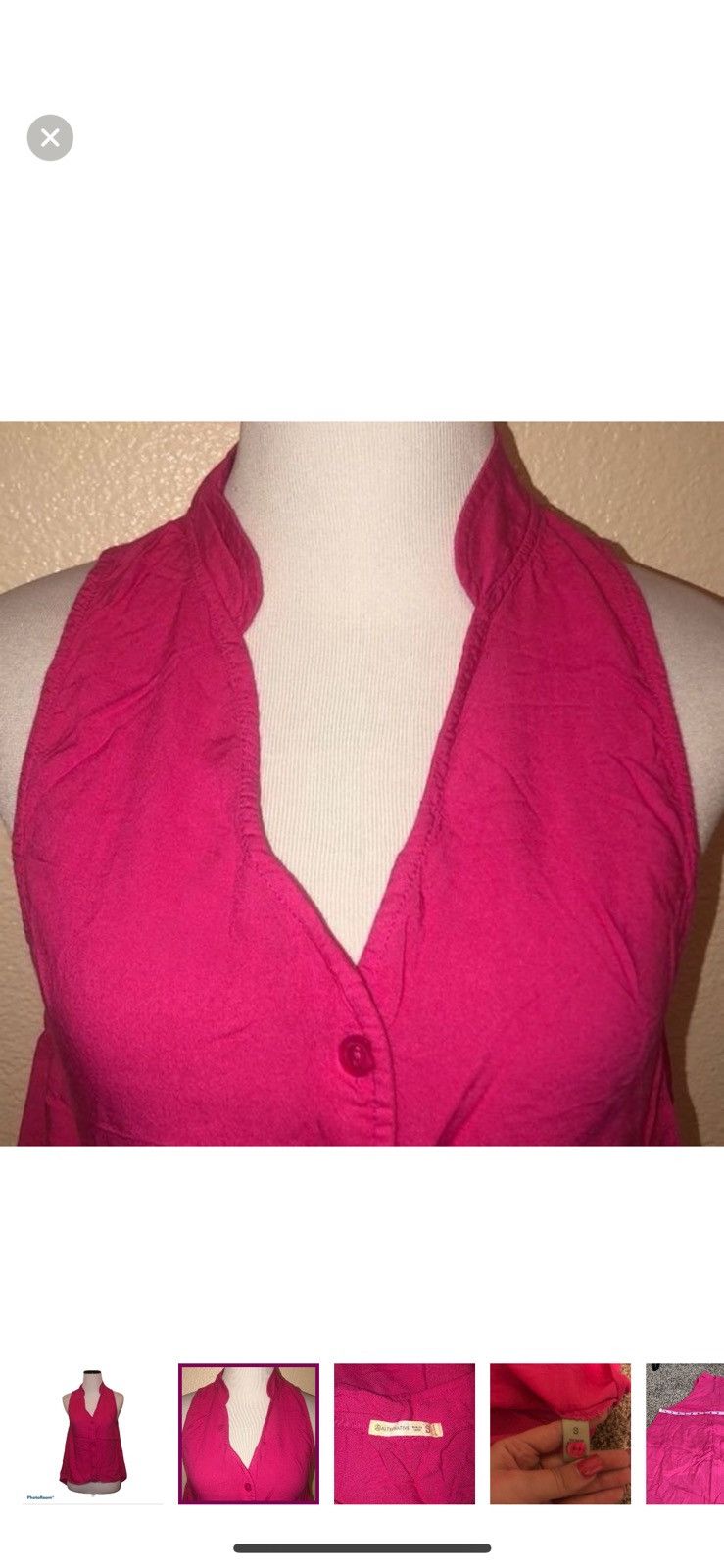 Alternative Apparel Alternative apparel small button down sleeveless pink blouse Size S / US 4 / IT 40 - 4 Thumbnail
