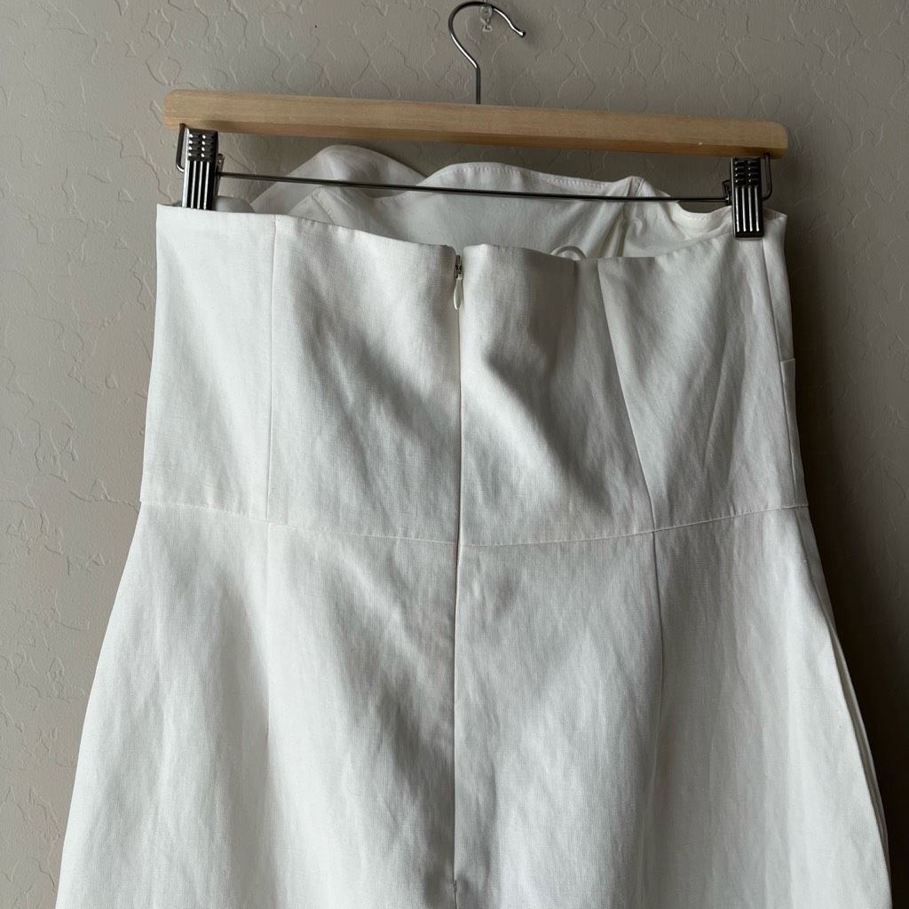 Mara Hoffman Mara Hoffman Maia Ivory White Hemp Strapless Midi Cocktail D Size M / US 6-8 / IT 42-44 - 8 Thumbnail