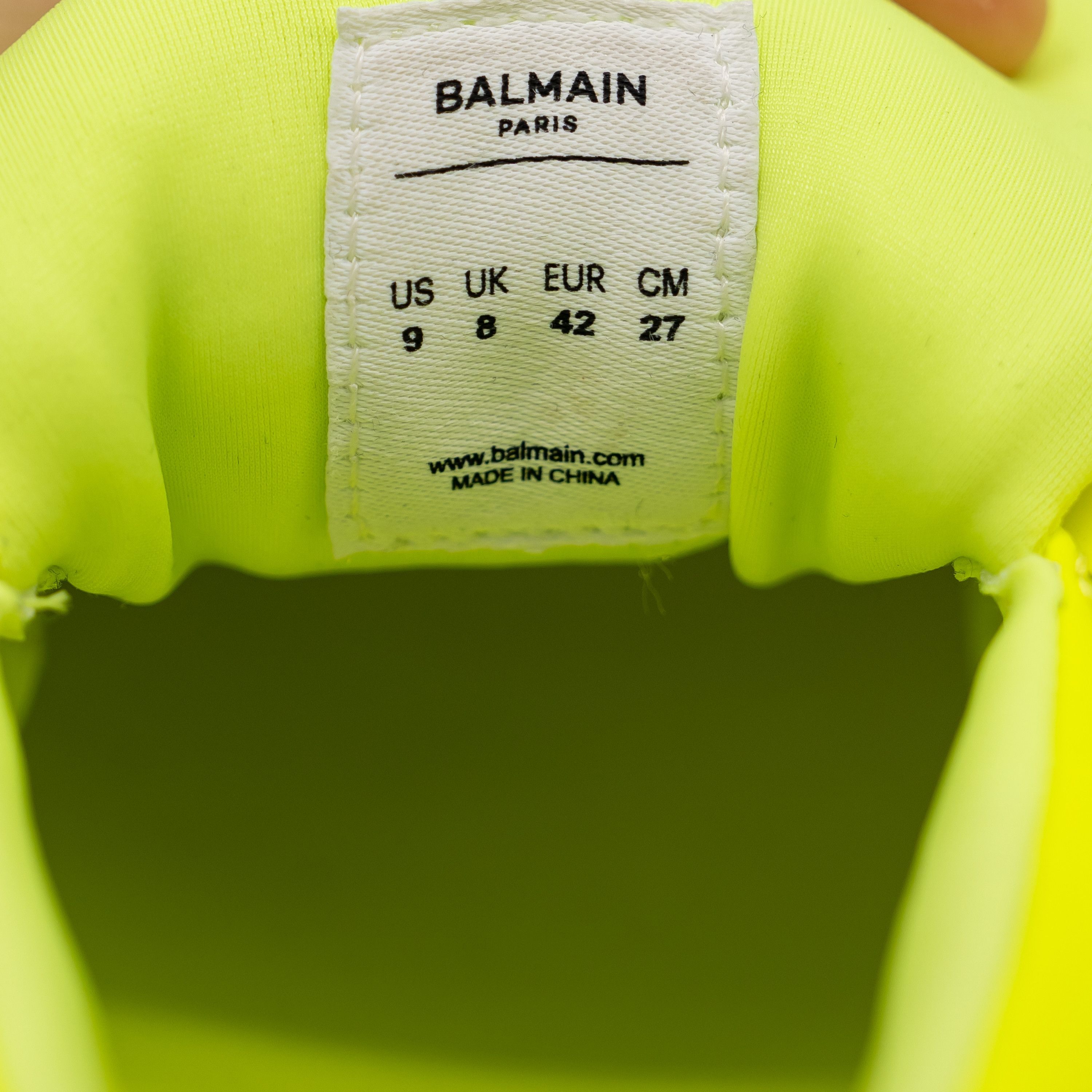 Balmain 42 9 US Balmain Unicorn Neon Green Sneakers Neoprene Size US 9 / EU 42 - 11 Thumbnail