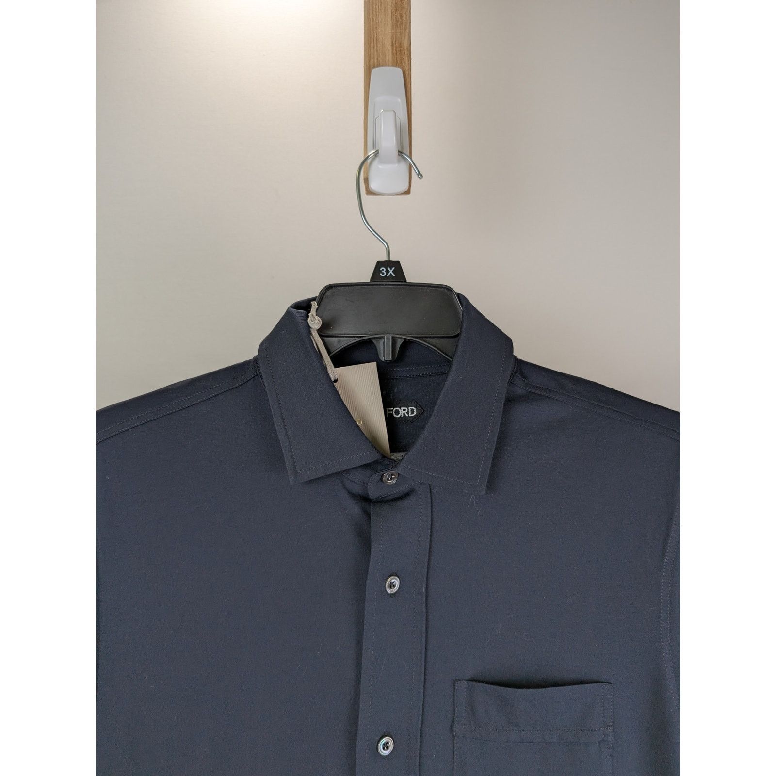 Tom Ford o1rshd1 Button up Shirt in Navy Blue Size US M / EU 48-50 / 2 - 7 Thumbnail