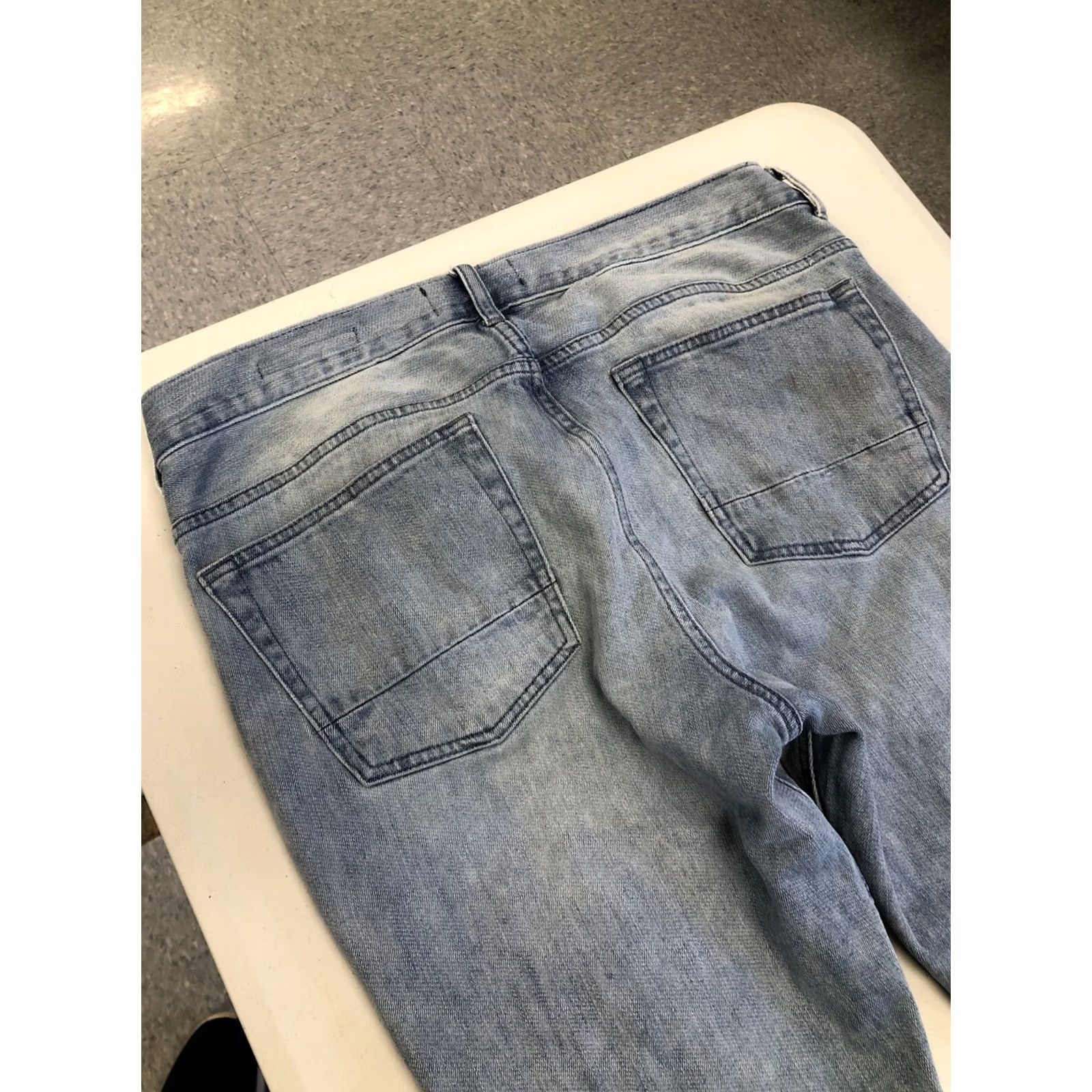 Pacsun Pacsun Jeans Size 35 X 32 Slim Distressed Stacked Skinny Tapered Mens Denim Blue Size US 35 - 7 Thumbnail