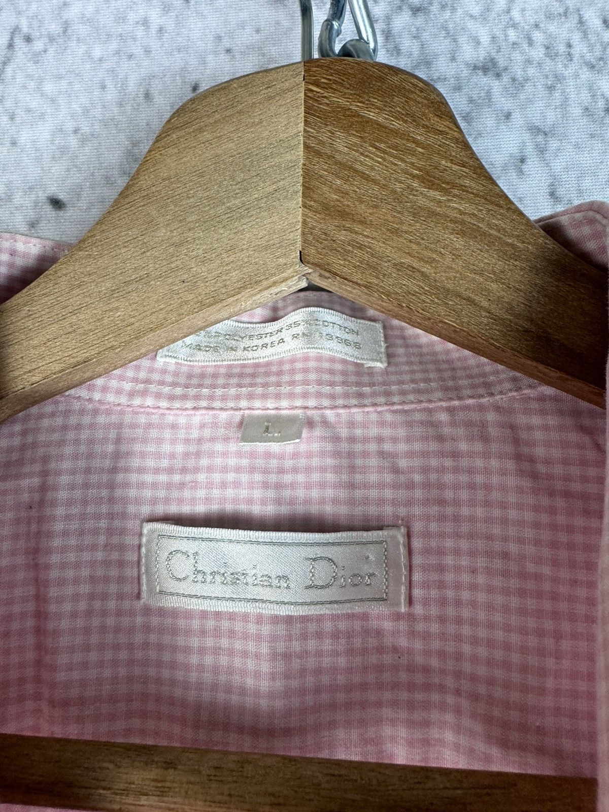 Christian Dior Monsieur Vintage Christian Dior Logo Shirt Checked Made in Korea Size US L / EU 52-54 / 3 - 4 Thumbnail