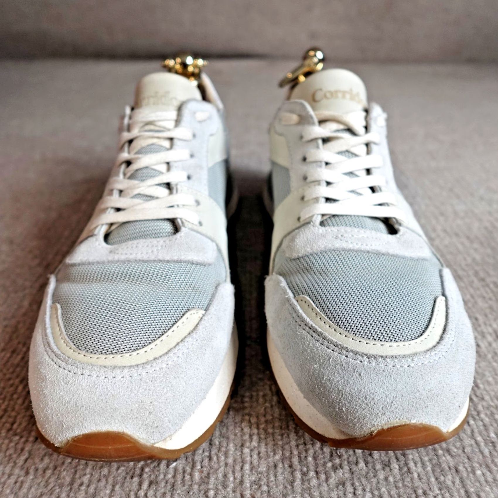 Corridor Corridor Mens Sneakers Grey Retro Leather Leather Casual 9 US 8 UK Portugal Leather Insole Lining Rubber Outsole Lace Up Round Toe Ven Mens Shoes Size US 8 / EU 41 - 2 Thumbnail
