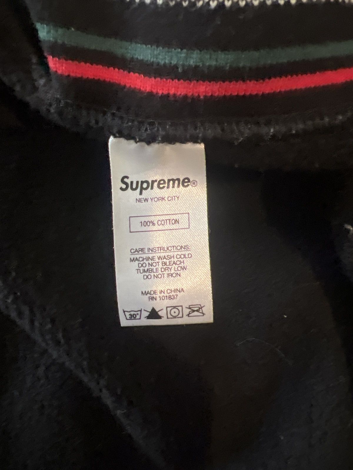Supreme Supreme Text Rib Hoodie Size US L / EU 52-54 / 3 - 4 Thumbnail