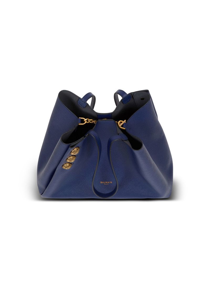 Balmain o1s1wg111225 Size:OS/ Embleme Tote Bag in Blue Size ONE SIZE - 6 Thumbnail