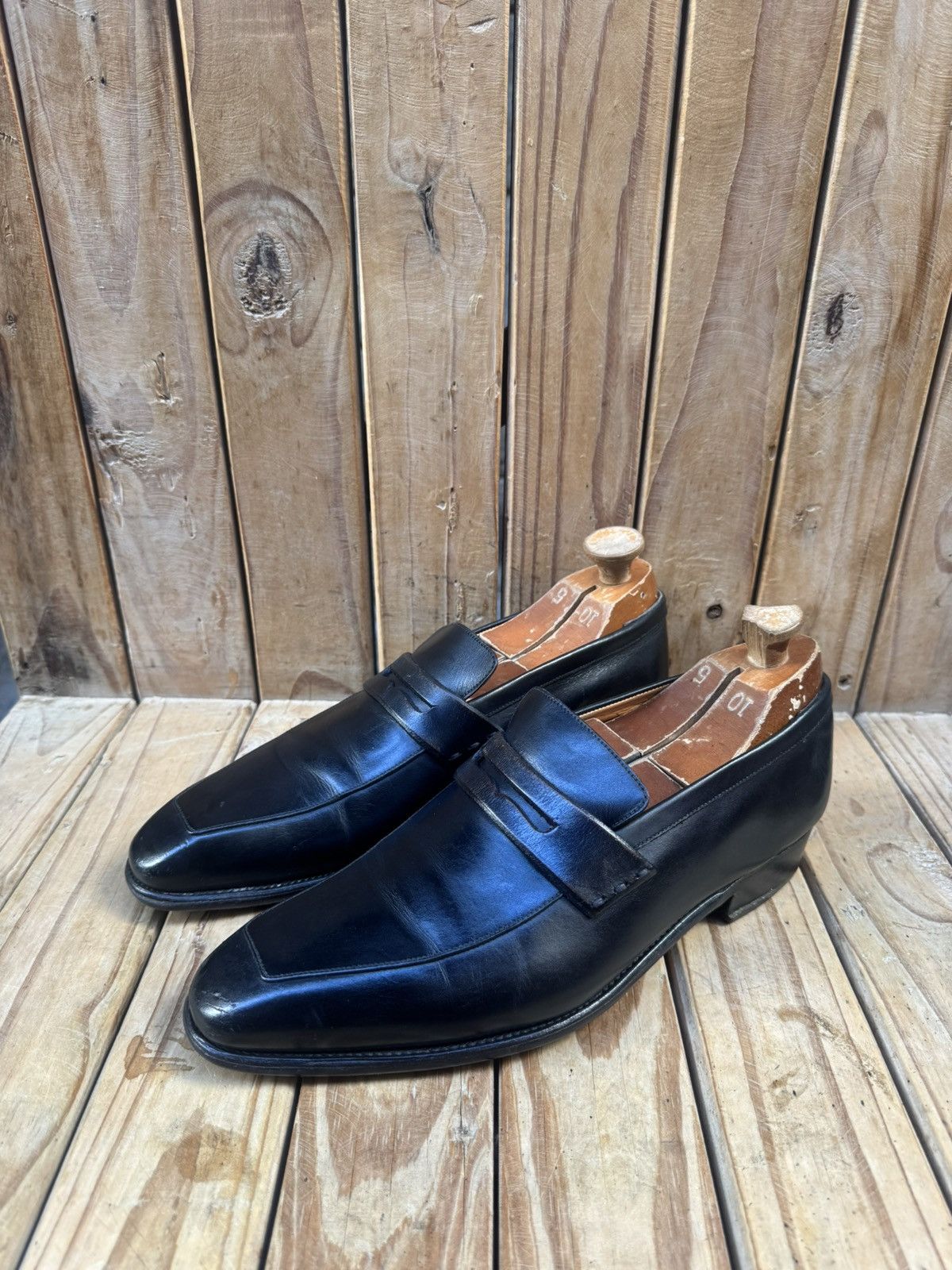 J.M. Weston J.M Weston Men’s Penny black Leather Loafers Sz Uk 8 E US 9 Size US 9 / EU 42 - 5 Thumbnail