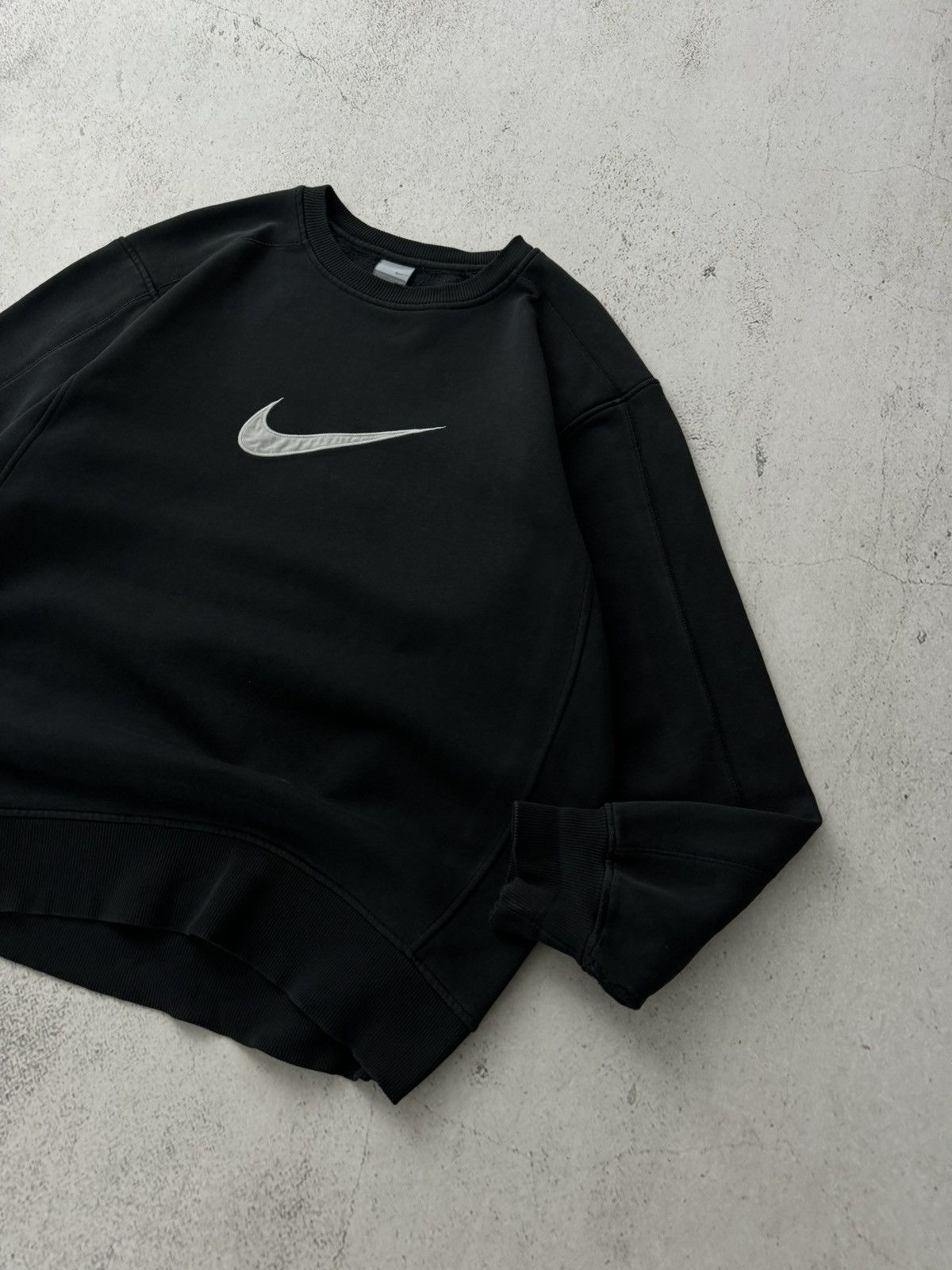 Nike × Vintage Nike Big Swoosh Faded Sweatshirt Size US XL / EU 56 / 4 - 7 Thumbnail