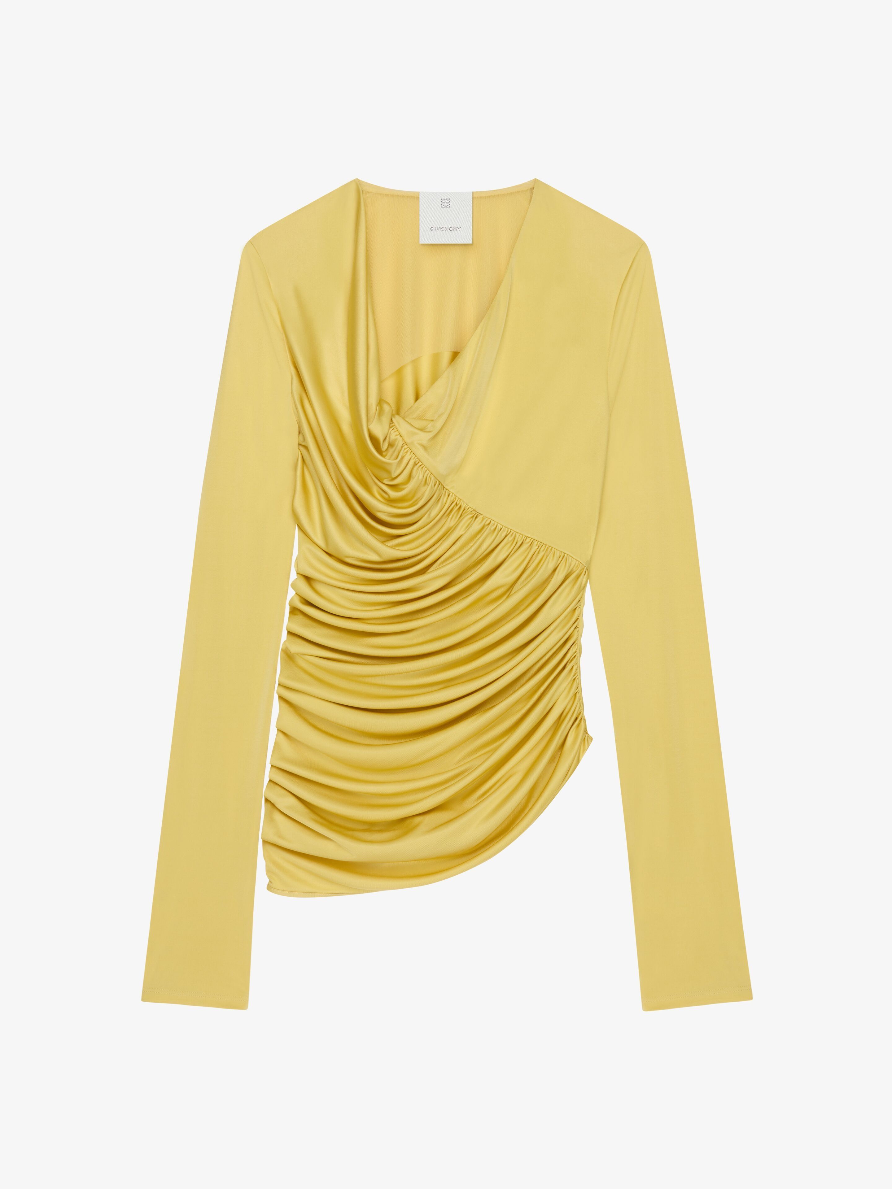 Givenchy o1srvl11e0125 Draped Top In Jersey in Yellow Size XL / US 12-14 / IT 48-50 - 1 Thumbnail