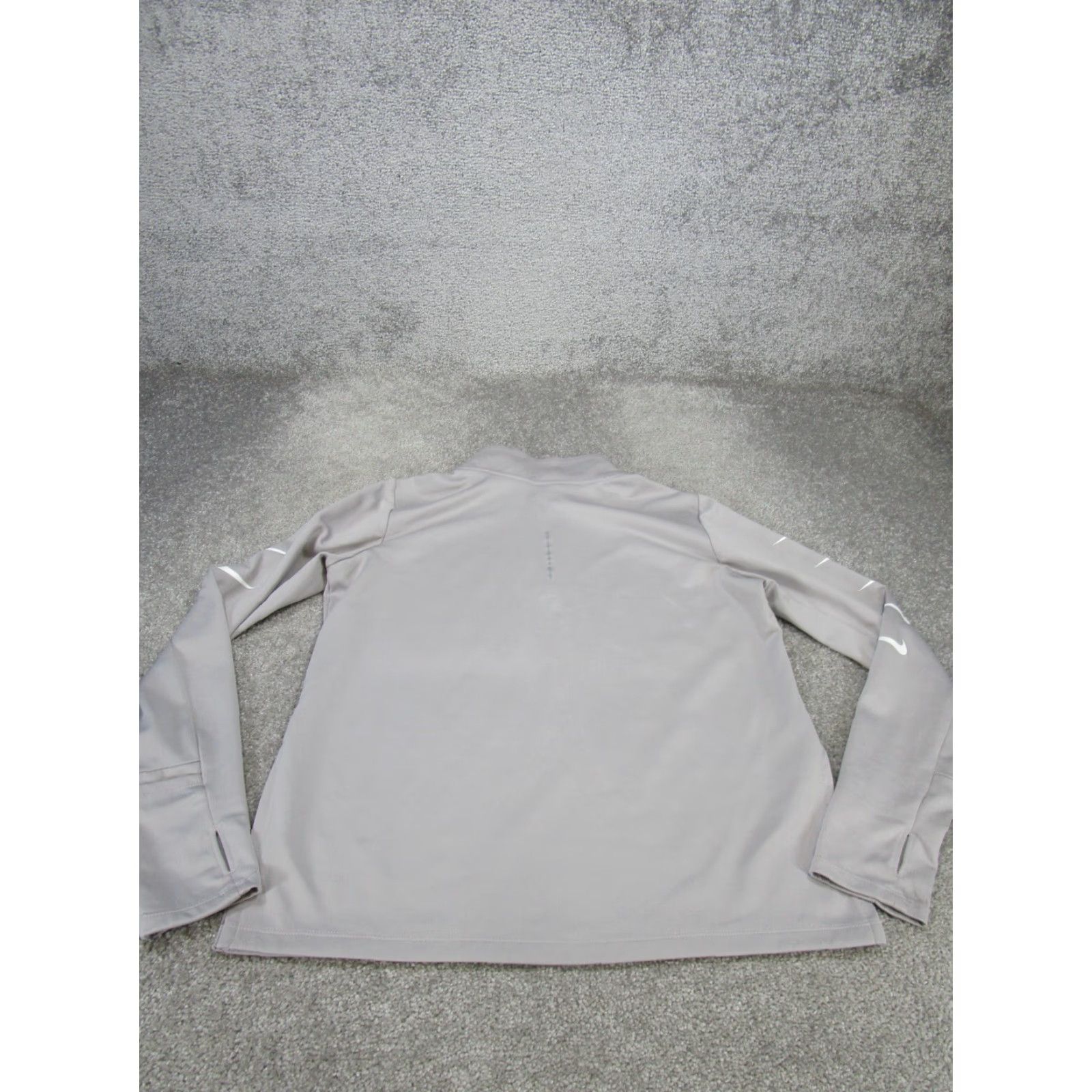 Nike Nike Sweatshirt Women Medium Gray 1/4 Zip Dri-FIT Pullover Mock Neck Long Sleeve Activewear Size M / US 6-8 / IT 42-44 - 4 Thumbnail
