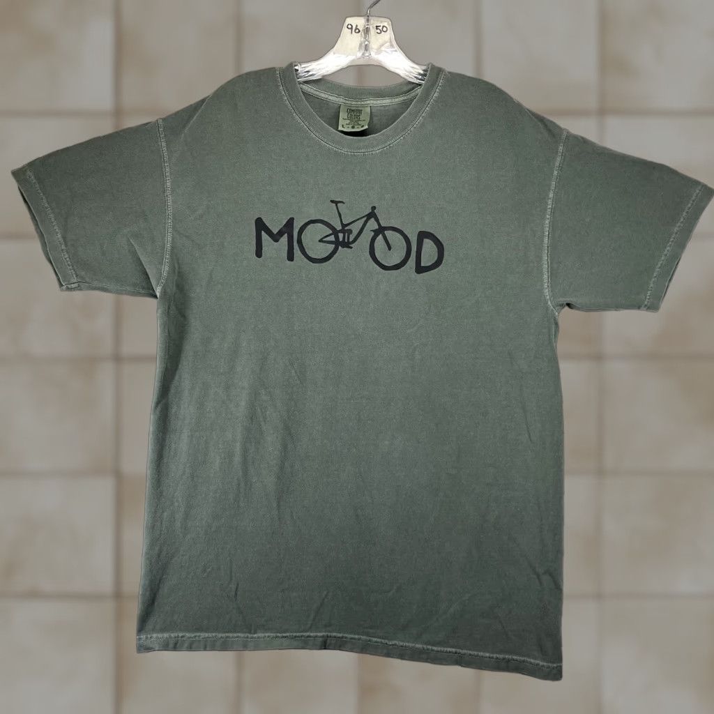 Vintage Bicycle T Shirt Sage Green Mens Large Mood Graphic Cotton Squareone Creations Size US L / EU 52-54 / 3 - 1 Thumbnail
