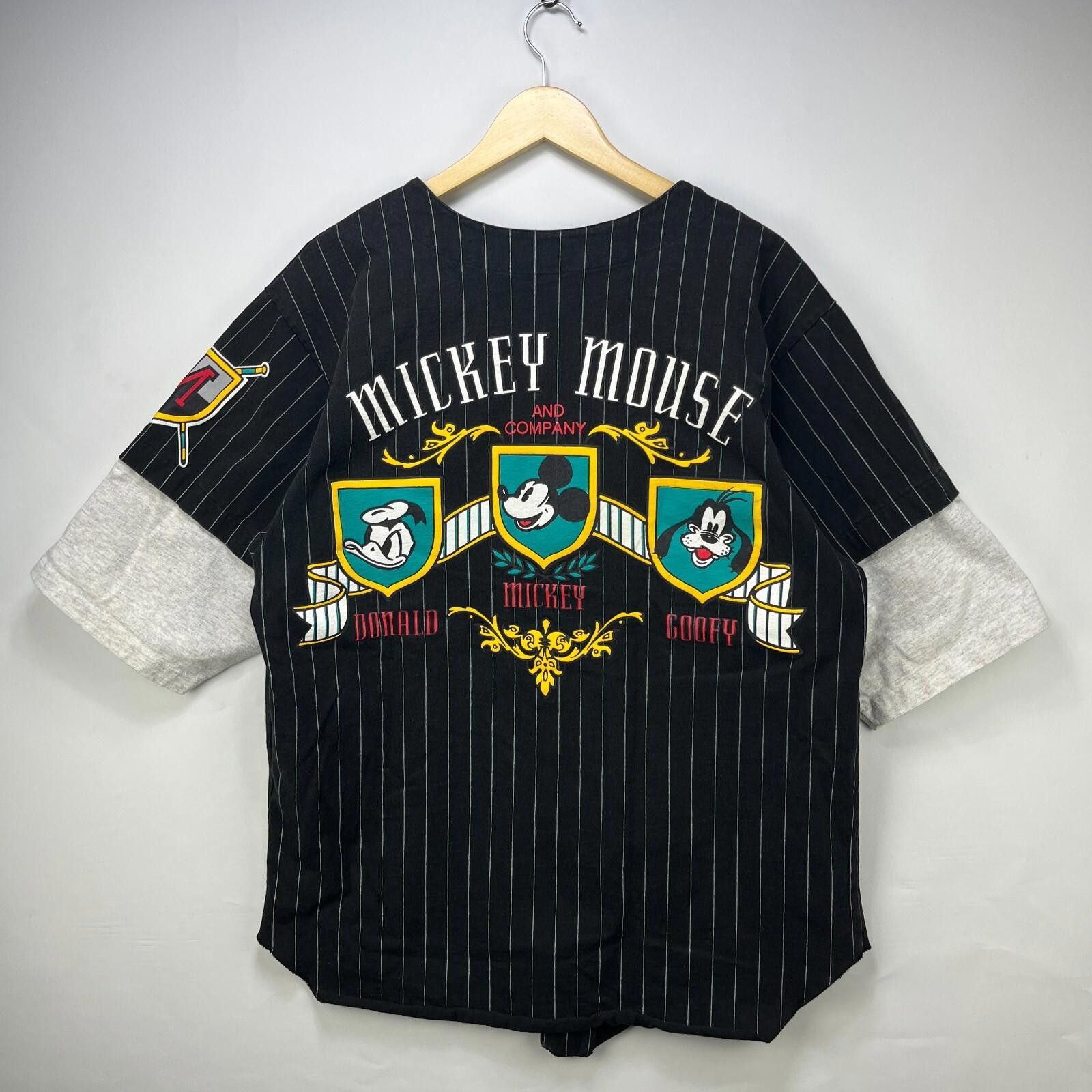 Disney Vintage 90s Mickey Mouse Disney Baseball Jersey Large Size US L / EU 52-54 / 3 - 1 Thumbnail
