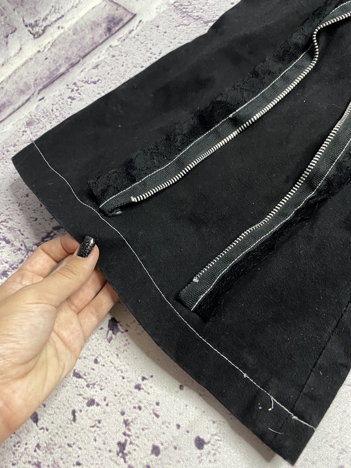 Other MENS Avant Garde Vintage Rare Opiym Gothic Zip Up Pants Size 38" / US 16 / IT 52 - 3 Thumbnail
