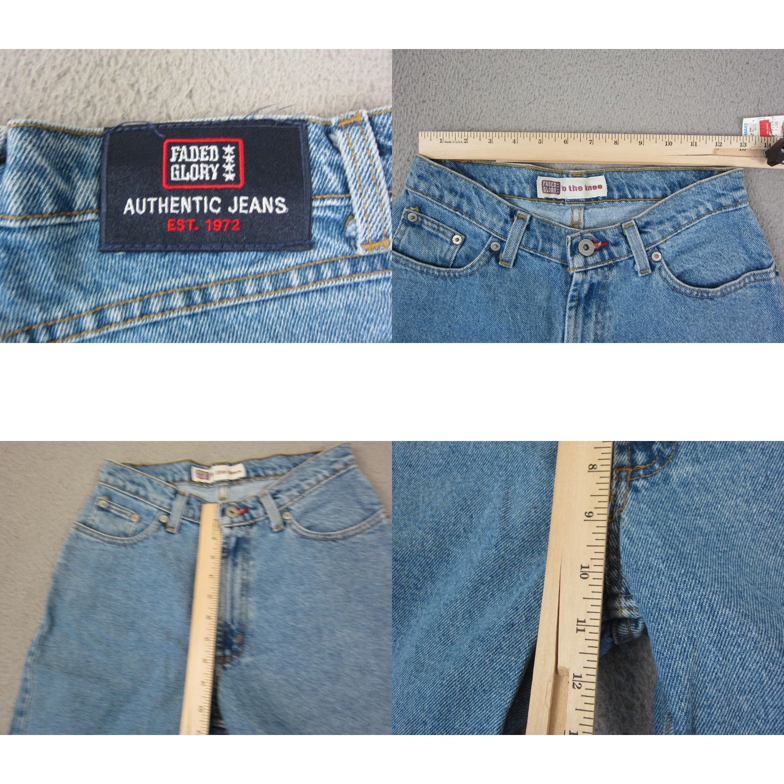 Faded Glory VINTAGE Faded Glory Shorts Bermuda Denim Women's 6 Blue 90s City Classic Bermuda Shorts Women Size 28" / US 6 / IT 42 - 8 Thumbnail