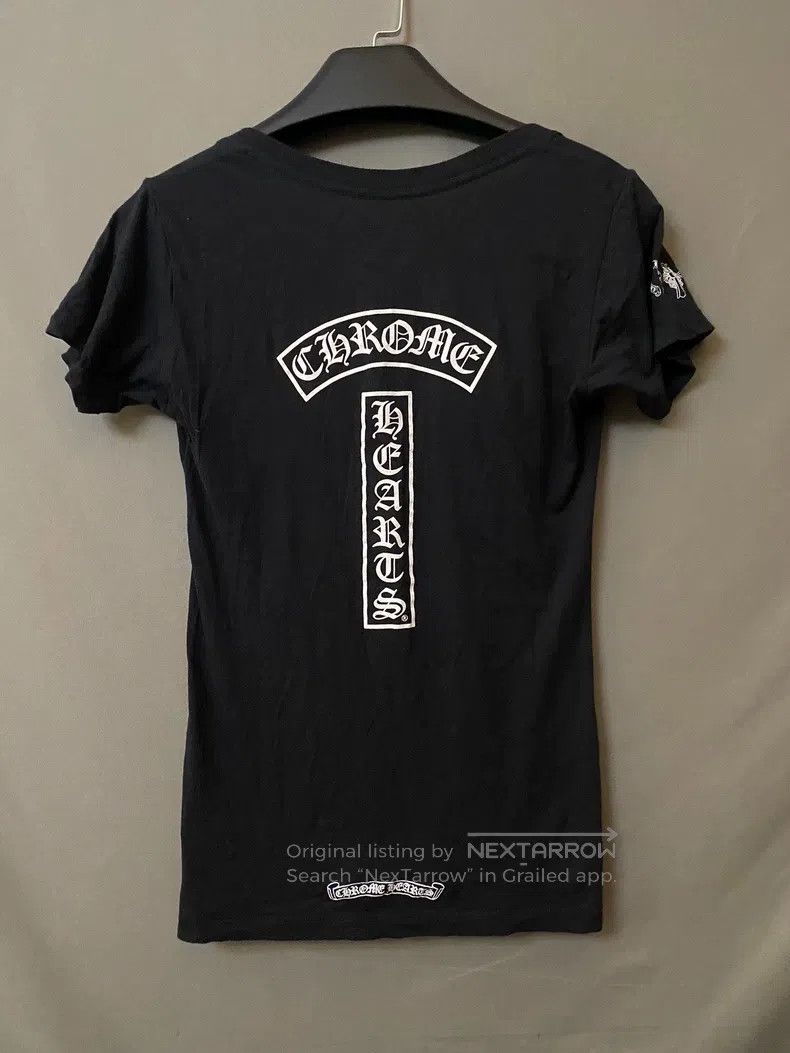 Chrome Hearts CHROME HEARTS Size M Deep V-neck black pocket horseshoe T-b Size US M / EU 48-50 / 2 - 3 Thumbnail