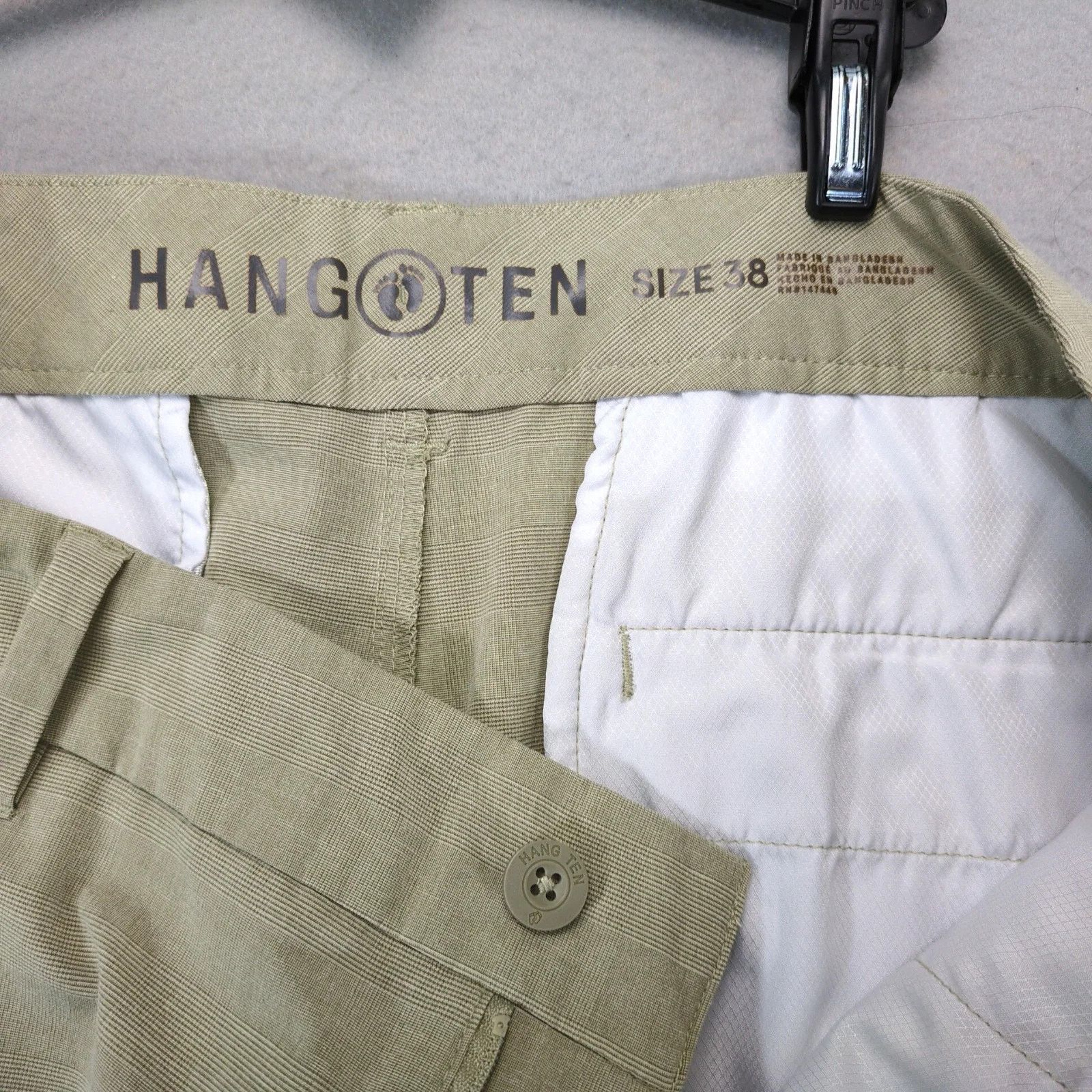 Hang Ten Hang Ten Tan Plaid Bermuda Shorts Men's 38x10.5" Lightweight Size US 38 / EU 54 - 4 Thumbnail