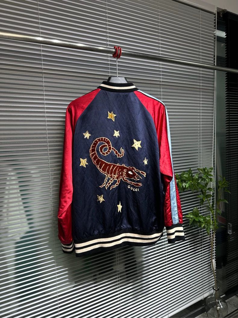 Gucci Gucci Scorpion Embroidered Baseball Jacket Size US L / EU 52-54 / 3 - 1 Thumbnail