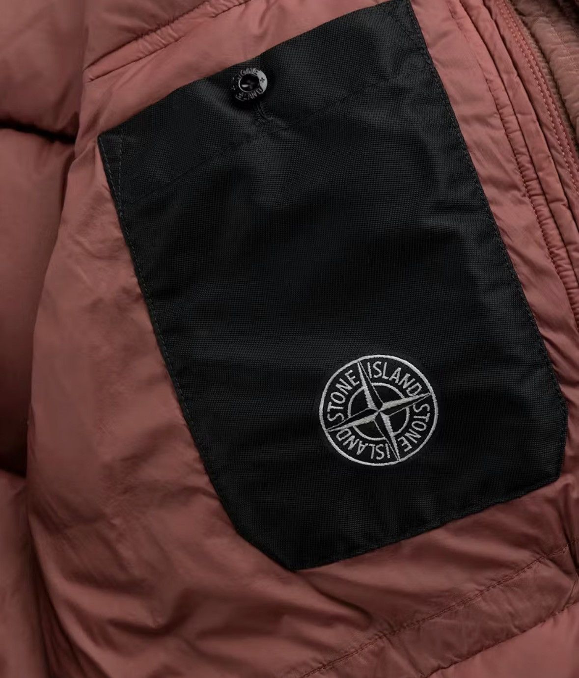 Stone Island red brick puffer