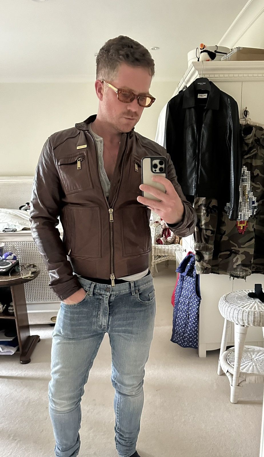 Dsquared2 SS09 Dsquared archive brown leather jacket grail Size US M / EU 48-50 / 2 - 4 Thumbnail