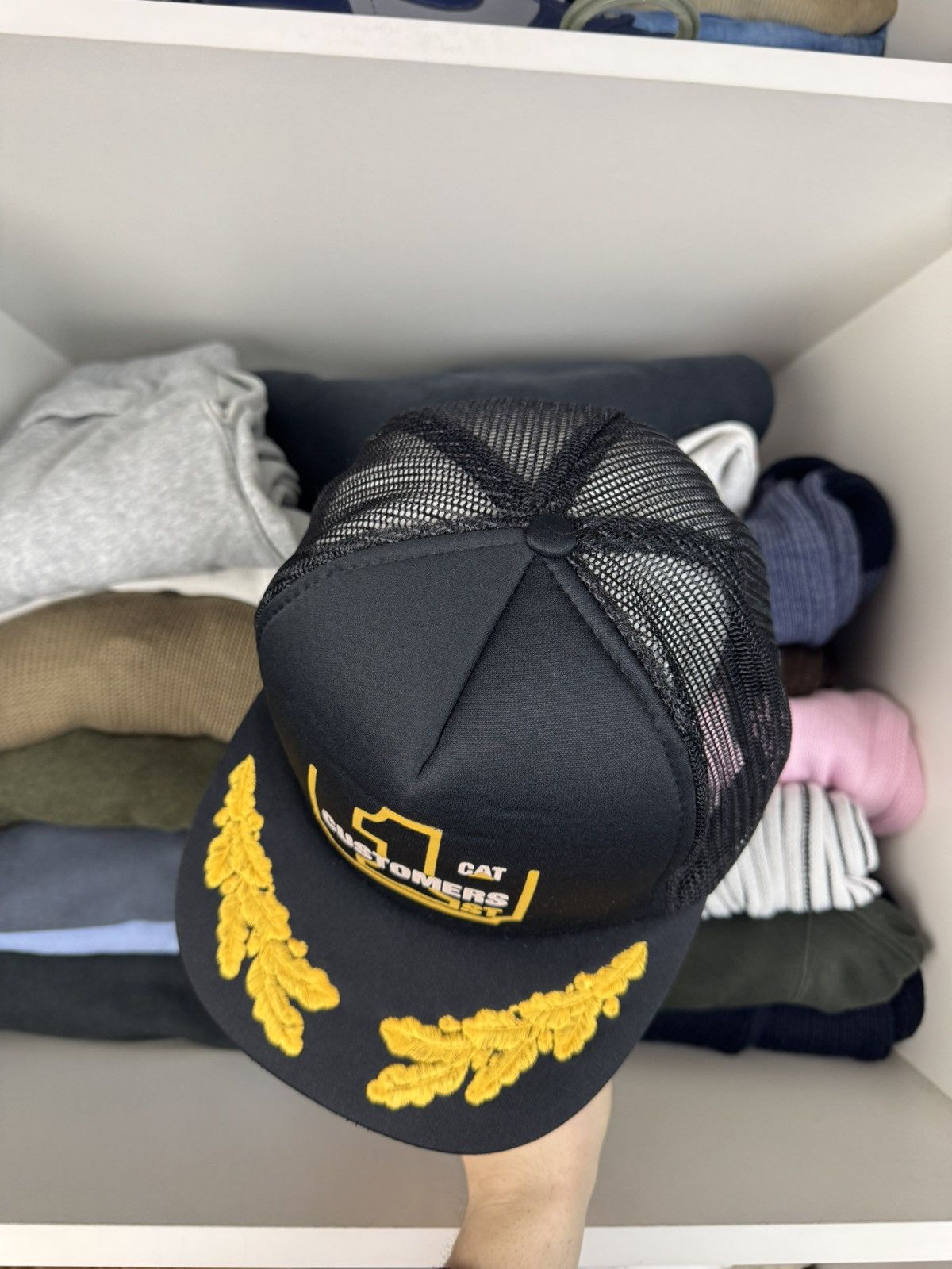 Caterpillar Vintage Caterpillar CAT Customers 1st King Cap Trucker Hat Size ONE SIZE - 4 Thumbnail