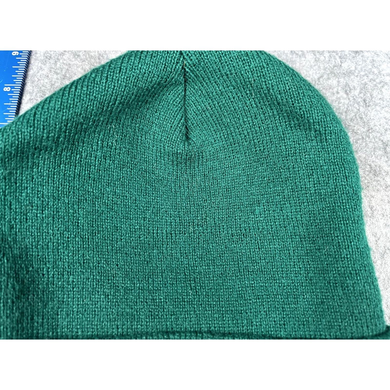 Vintage Yupoong Beanie Men One Size Green Knit Cuffed Patch Winter Outdoor Size ONE SIZE - 3 Thumbnail