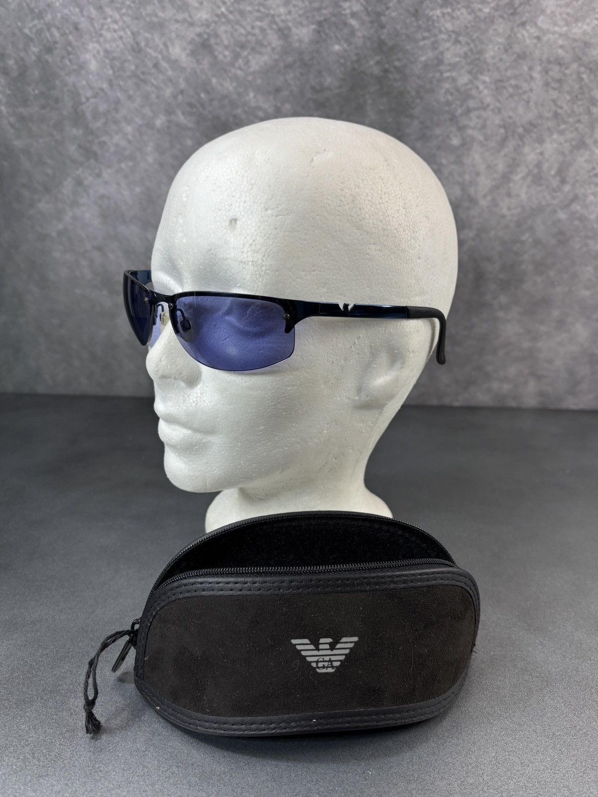 Emporio Armani × Vintage 2000s Emporio Armani Sunglasses Vintage Sporty Metal Wrap Size ONE SIZE - 12 Thumbnail