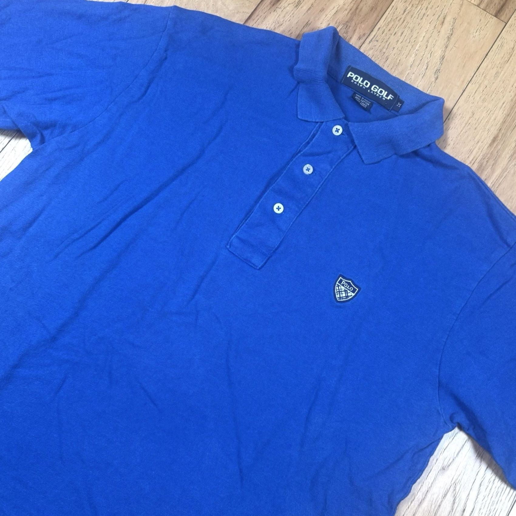 Ralph Lauren VINTAGE Polo Ralph Lauren Golf Shirt Mens Medium Blue Crest Short Sleeve Size US M / EU 48-50 / 2 - 2 Thumbnail