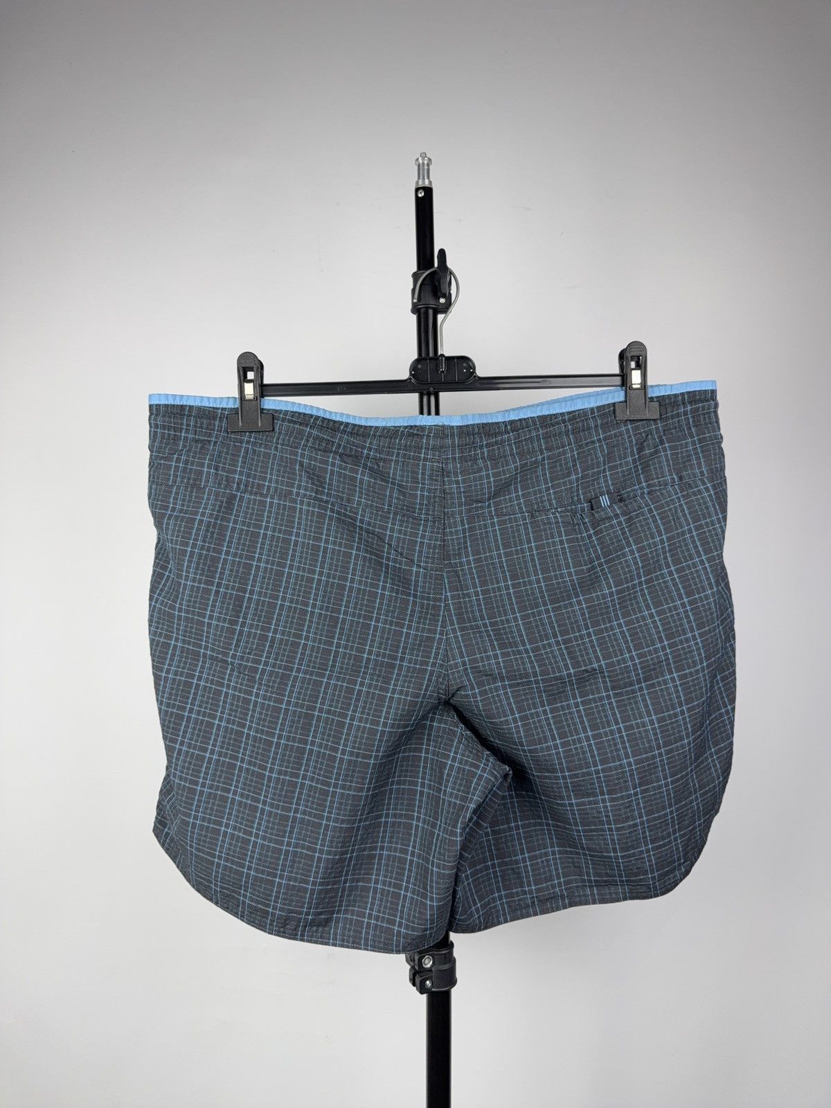 Adidas Adidas Checkered Swim Shorts Blue Trim Men’s L Mesh Lining Size US 34 / EU 50 - 5 Thumbnail