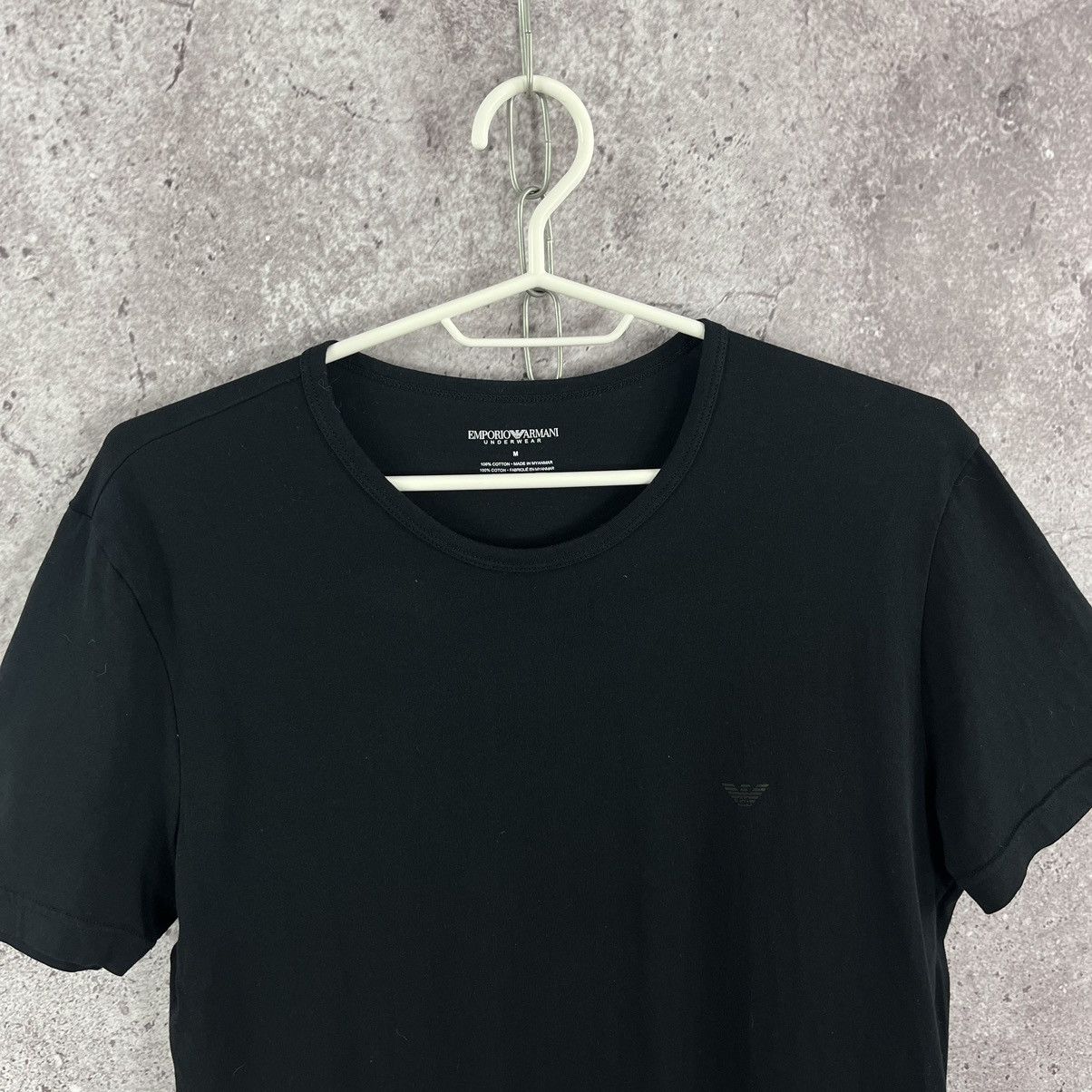 Armani Emporio Armani Basic Slim Fit T-Shirt Black Size M Size US M / EU 48-50 / 2 - 2 Thumbnail