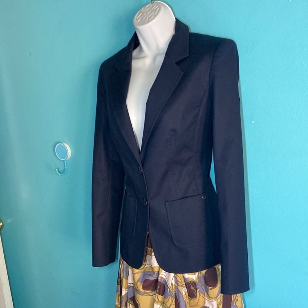 Other Luisa Spagnoli Navy Blazer Size 40 Fits XS Size XS / US 0-2 / IT 36-38 - 4 Thumbnail