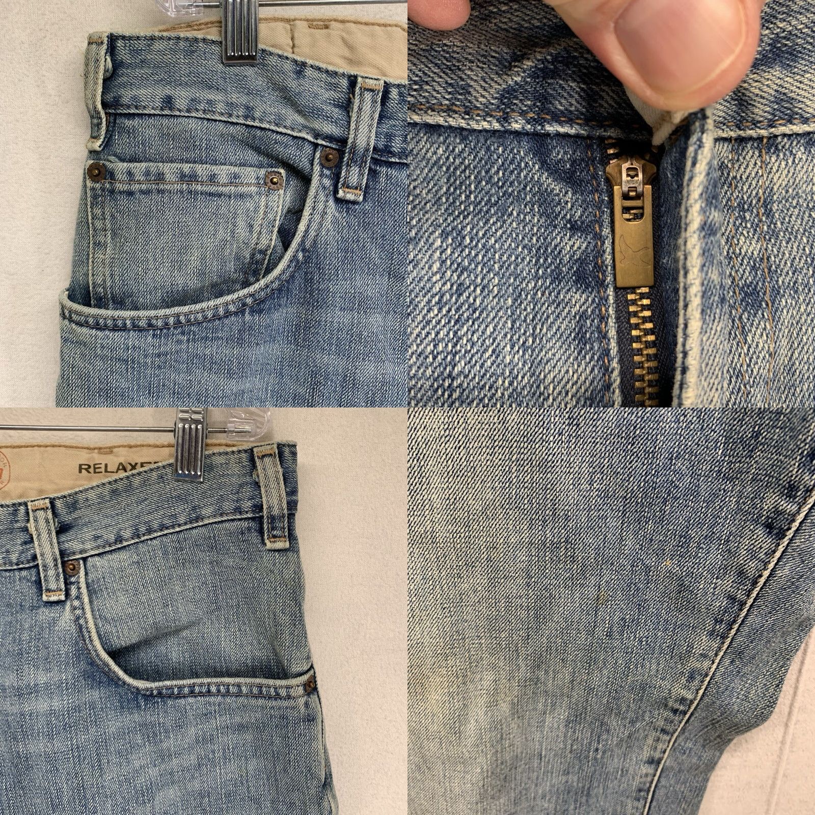 Eddie Bauer VINTAGE Eddie Bauer Wide Leg Jeans 36x32 Relaxed Fit Blue Denim Stone Wash Retro Grunge Mens Size US 36 / EU 52 - 8 Thumbnail