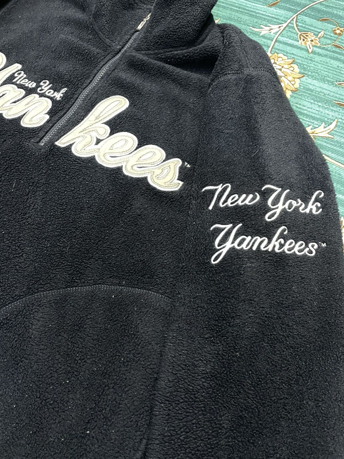 MLB 🔥Rare🔥 New York Yankees Fleece Jacket Size US XL / EU 56 / 4 - 2 Thumbnail