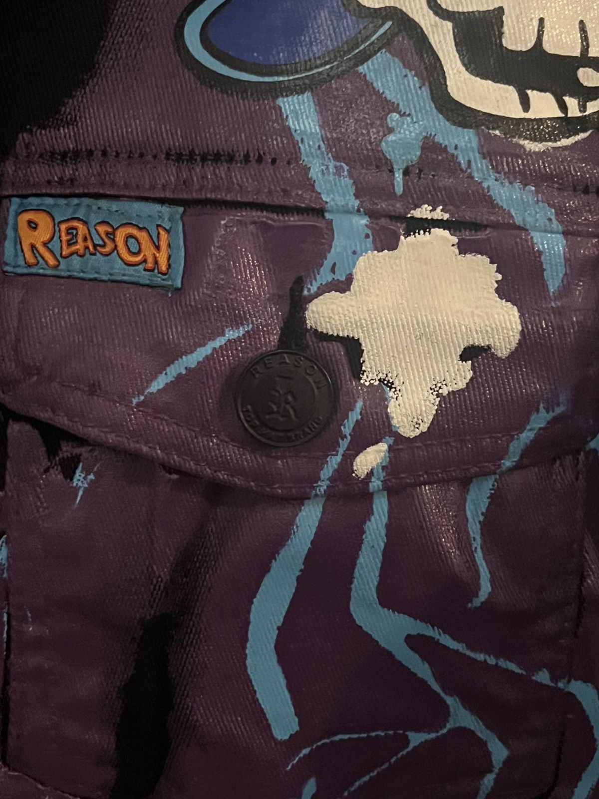 Reason Reason Denim Jacket – Hand Painted / Graphic – Size M Size US M / EU 48-50 / 2 - 8 Thumbnail